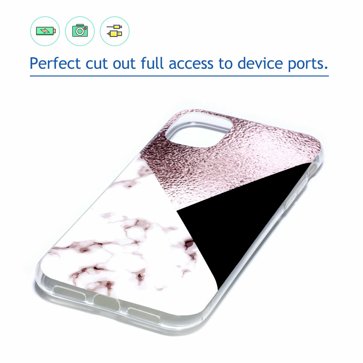 Soft Marble Silicone Rubber Ultra Thin Gel Back Case For iPhone - carolay.co