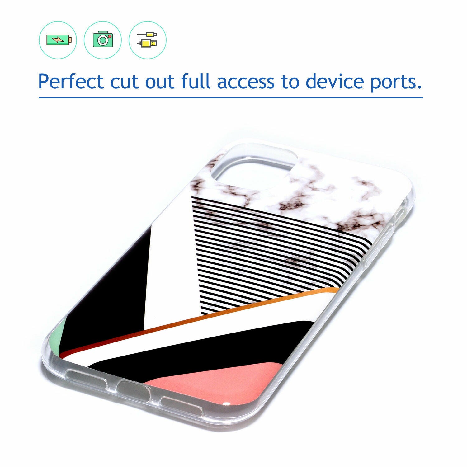 Soft Marble Silicone Rubber Ultra Thin Gel Back Case For iPhone - carolay.co