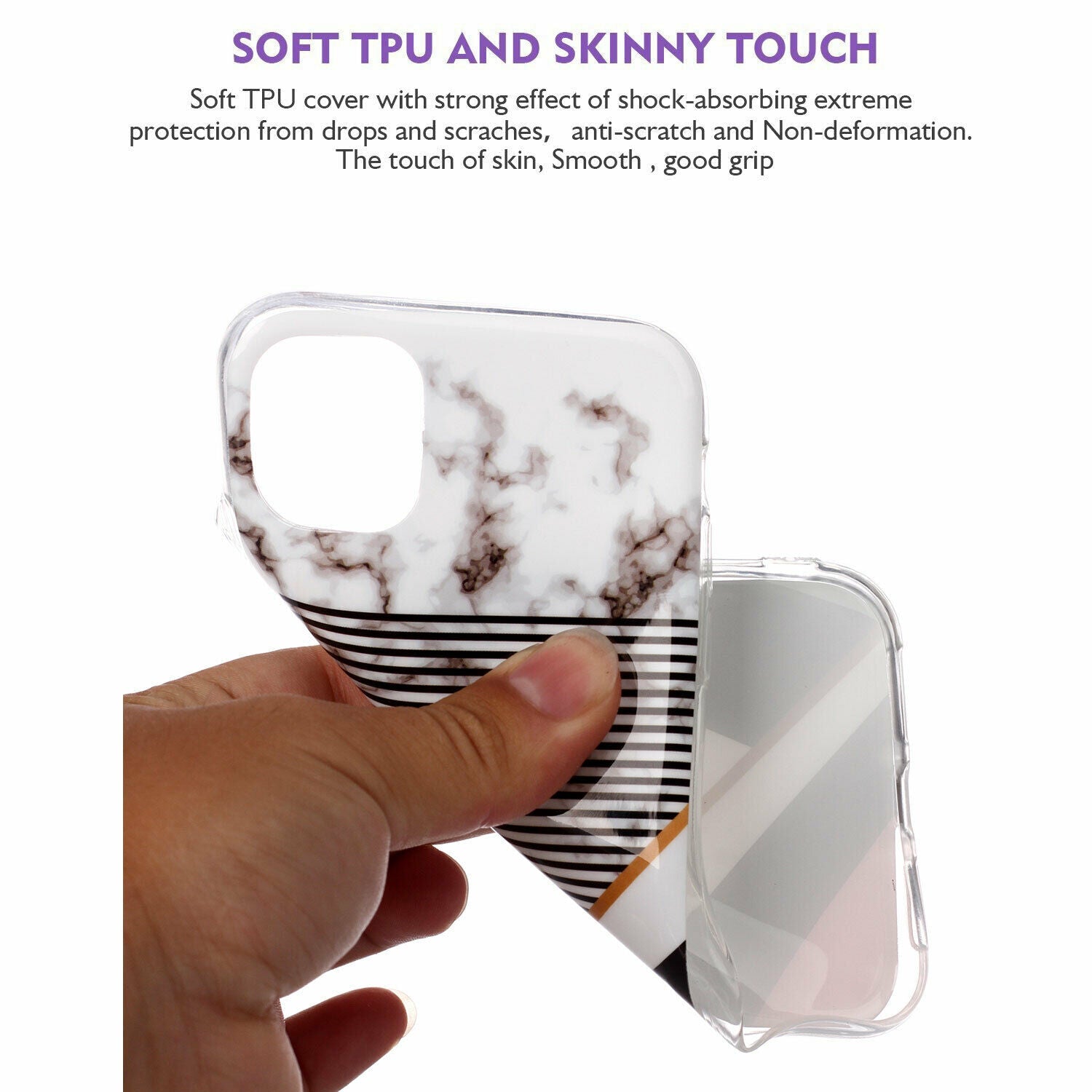 Soft Marble Silicone Rubber Ultra Thin Gel Back Case For iPhone - carolay.co