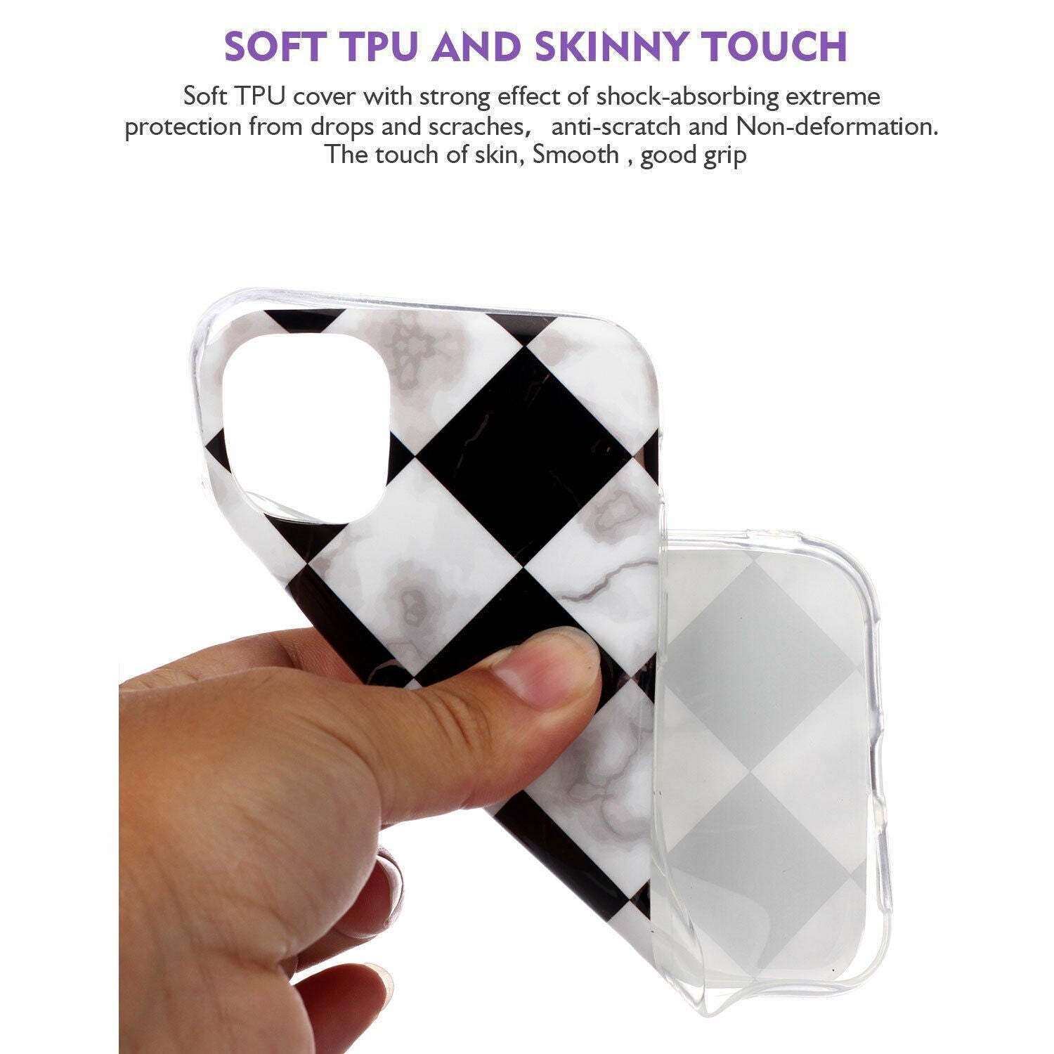 Soft Marble Silicone Rubber Ultra Thin Gel Back Case For iPhone - carolay.co