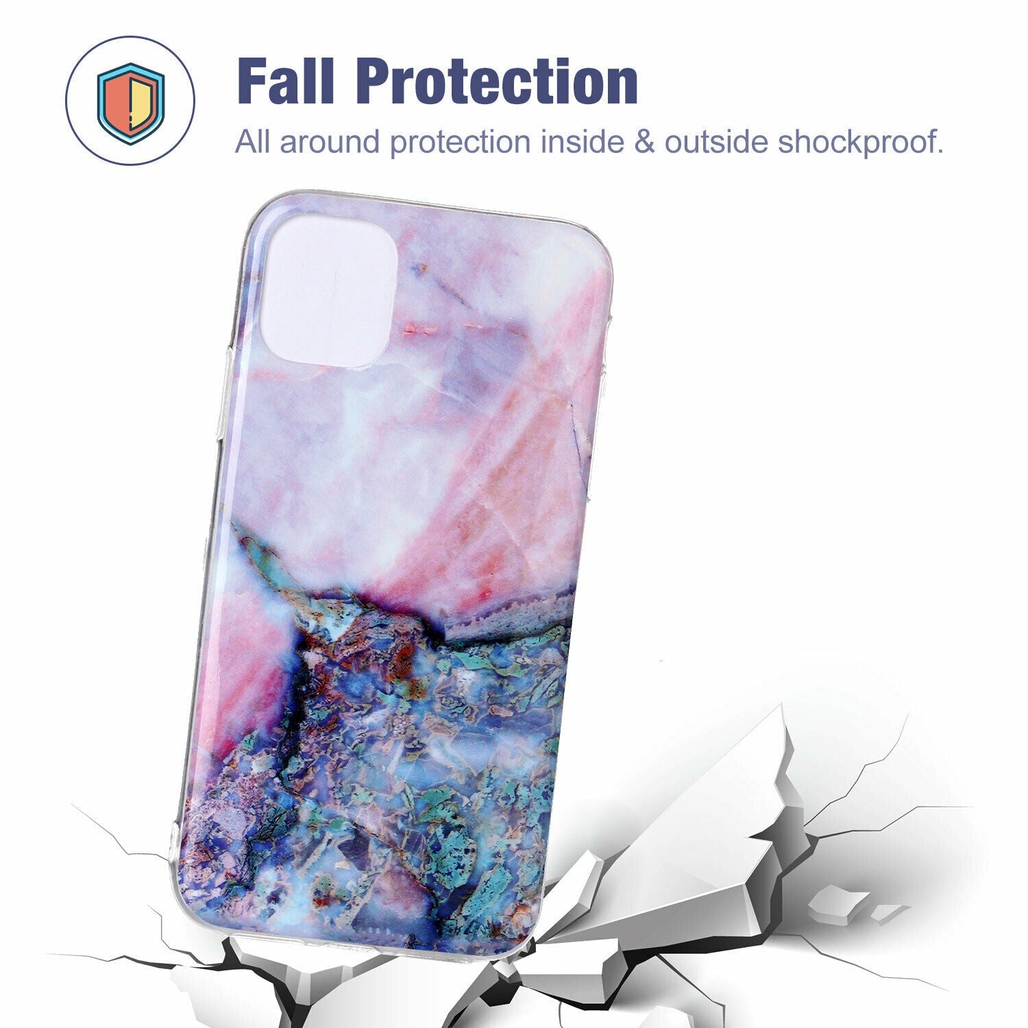 Soft Marble Silicone Rubber Ultra Thin Gel Back Case For iPhone - carolay.co
