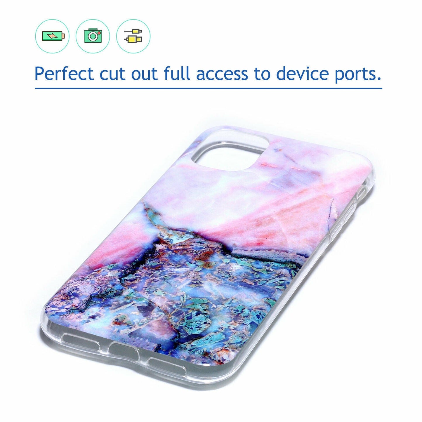 Soft Marble Silicone Rubber Ultra Thin Gel Back Case For iPhone - carolay.co