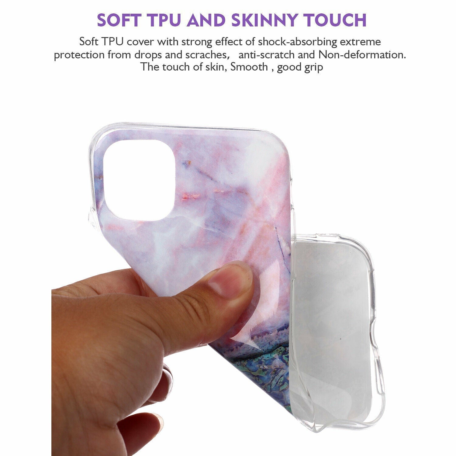 Soft Marble Silicone Rubber Ultra Thin Gel Back Case For iPhone - carolay.co