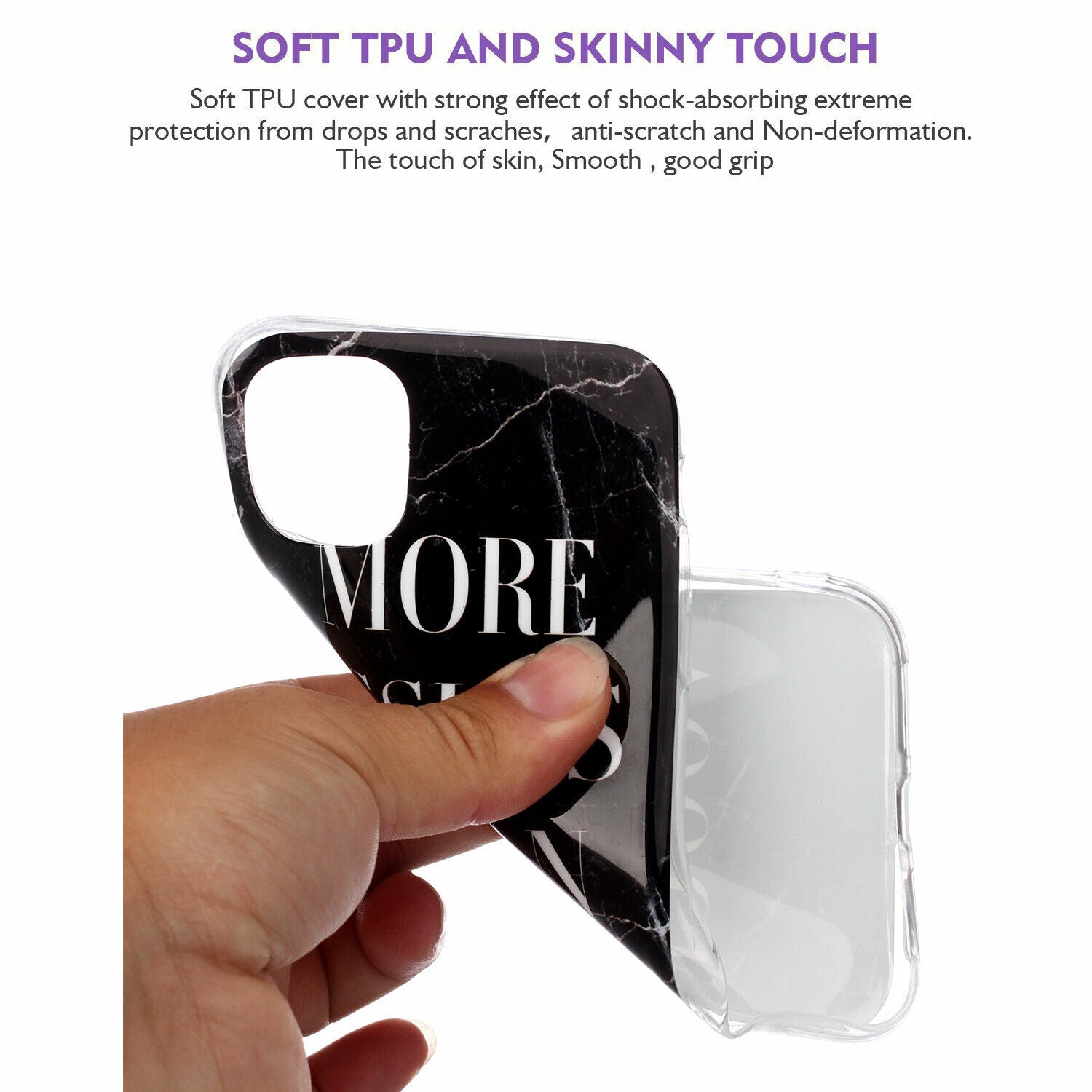 Soft Marble Silicone Rubber Ultra Thin Gel Back Case For iPhone - carolay.co