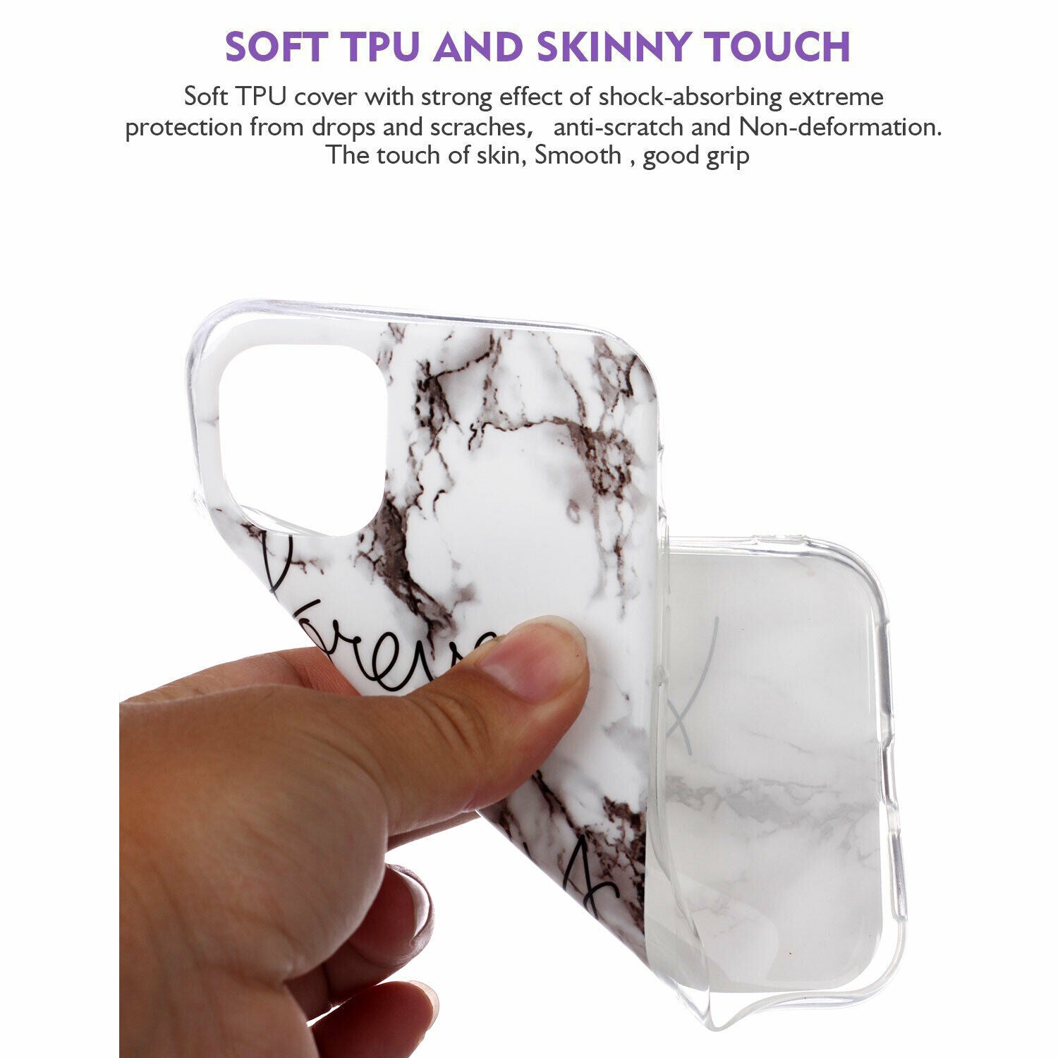 Soft Marble Silicone Rubber Ultra Thin Gel Back Case For iPhone - carolay.co