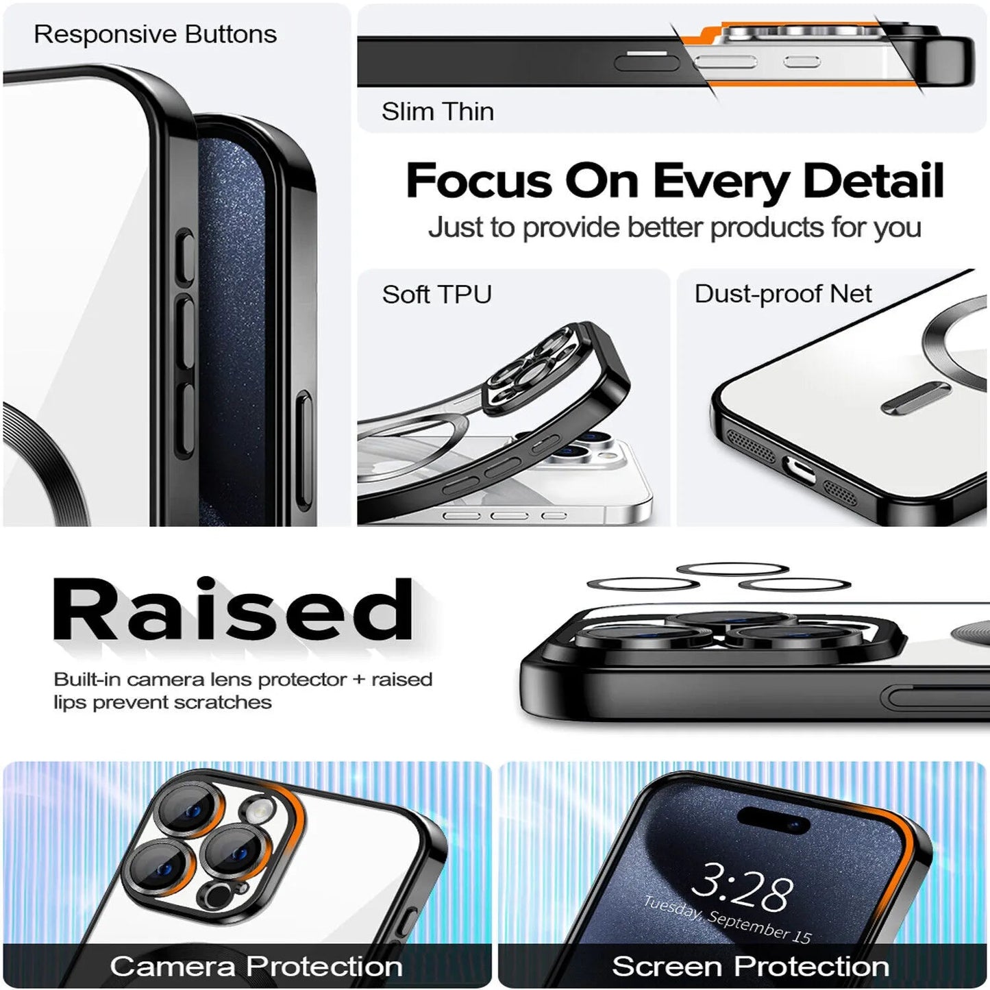 Stylish MagSafe case for iPhone 16 slim protective case with improved grip - carolay.co