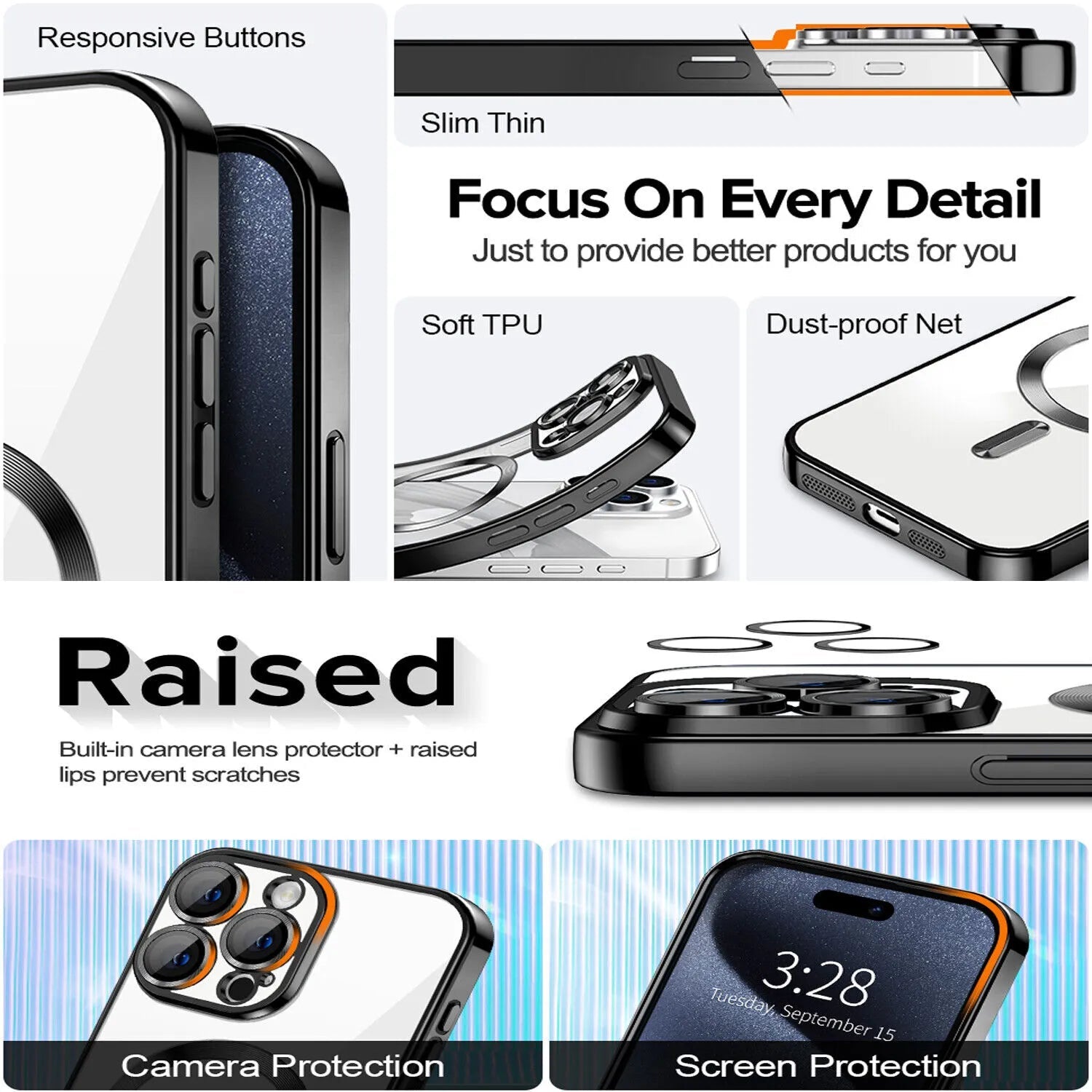 Stylish MagSafe case for iPhone 16 slim protective case with improved grip - carolay.co