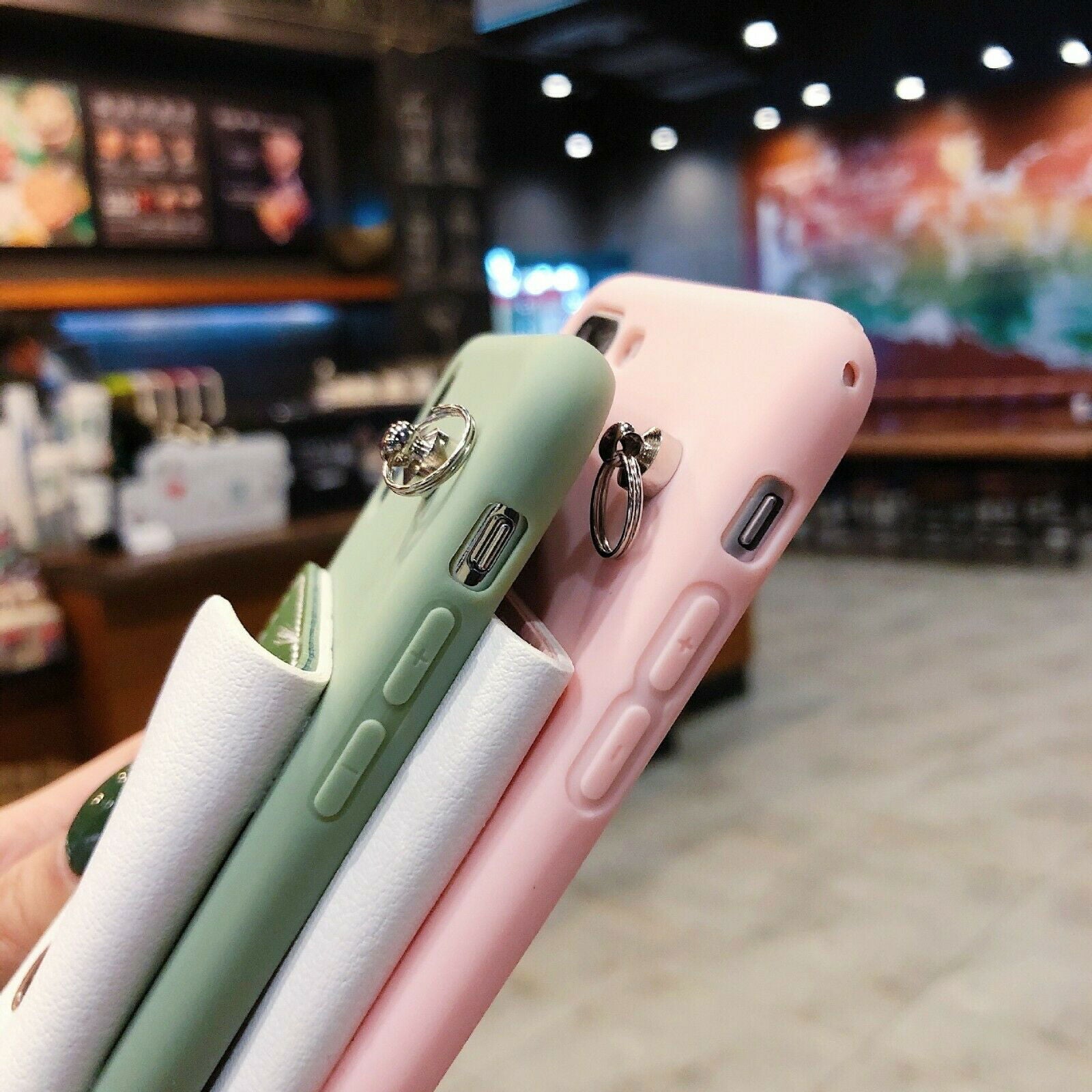 Stylish Wallet Cards Holder Bracket Lanyard Silicone Case For iPhone - carolay.co