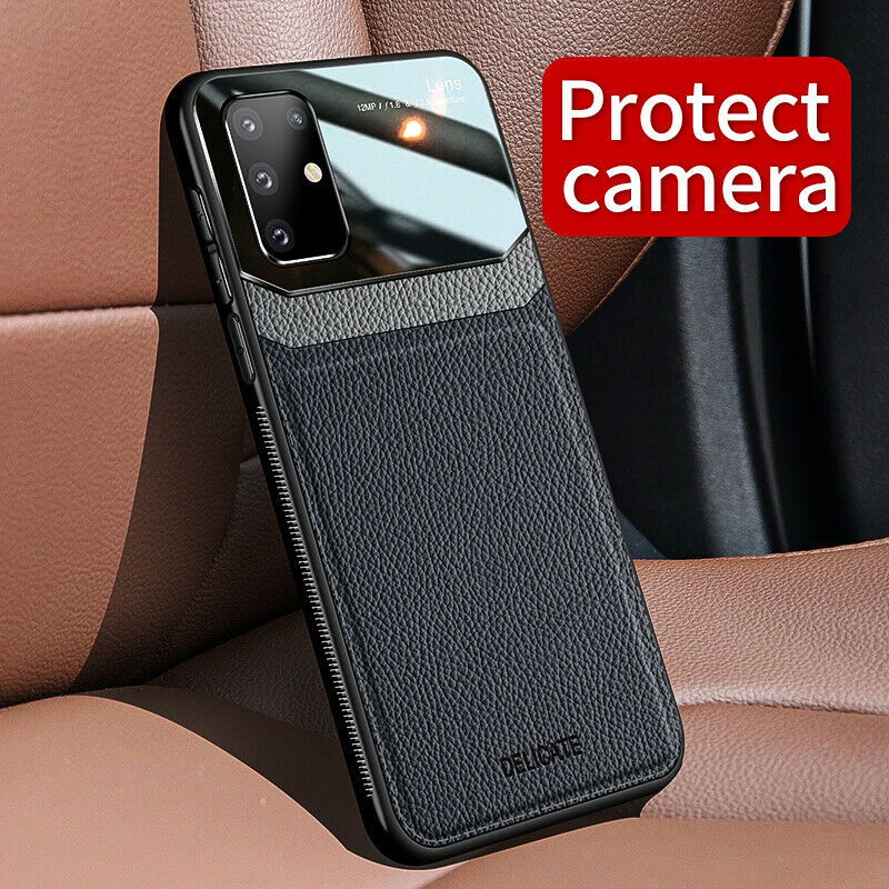 Ultra Rubber Leather Glass Back Case For Samsung Galaxy - carolay.co