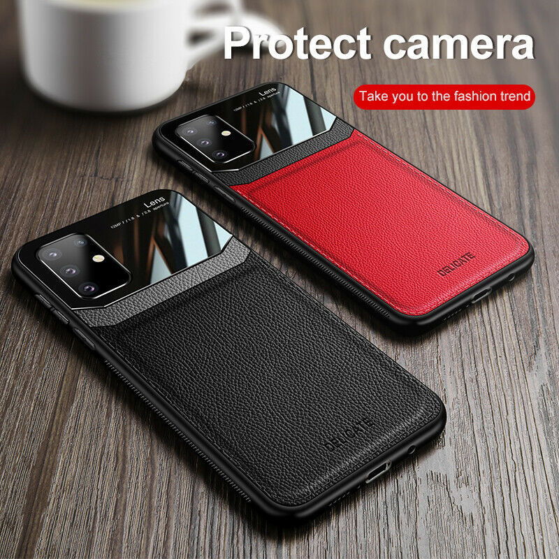 Ultra Rubber Leather Glass Back Case For Samsung Galaxy - carolay.co