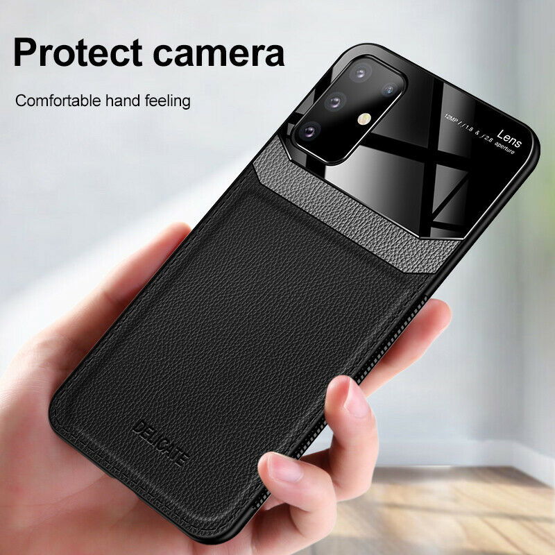 Ultra Rubber Leather Glass Back Case For Samsung Galaxy - carolay.co
