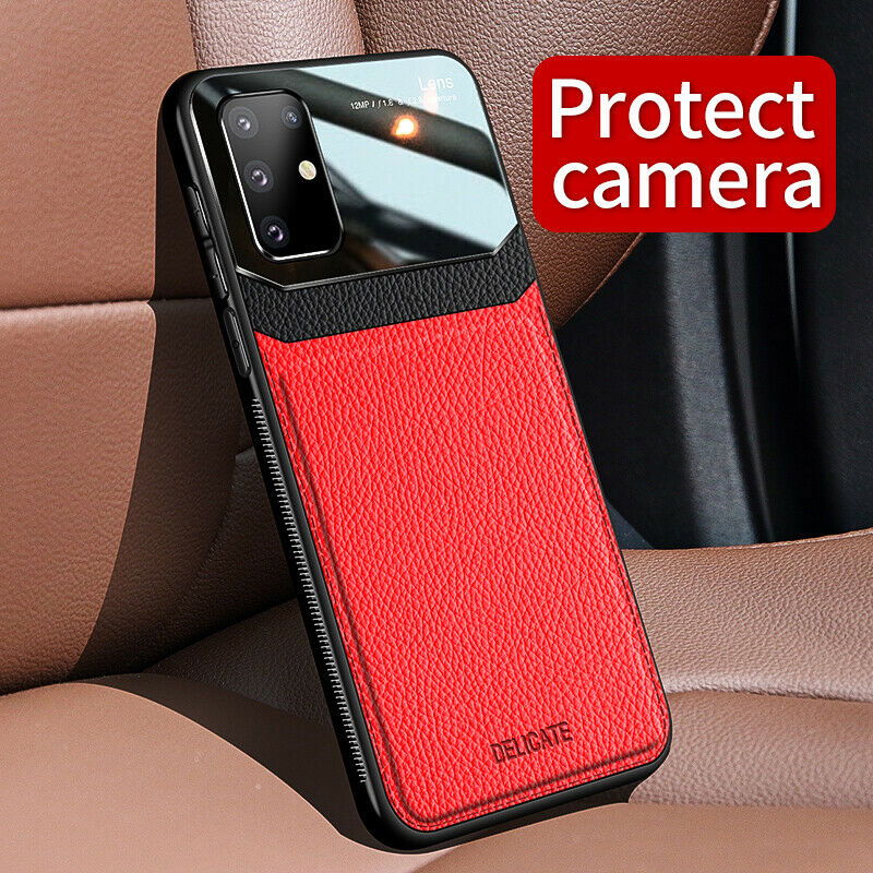 Ultra Rubber Leather Glass Back Case For Samsung Galaxy - carolay.co