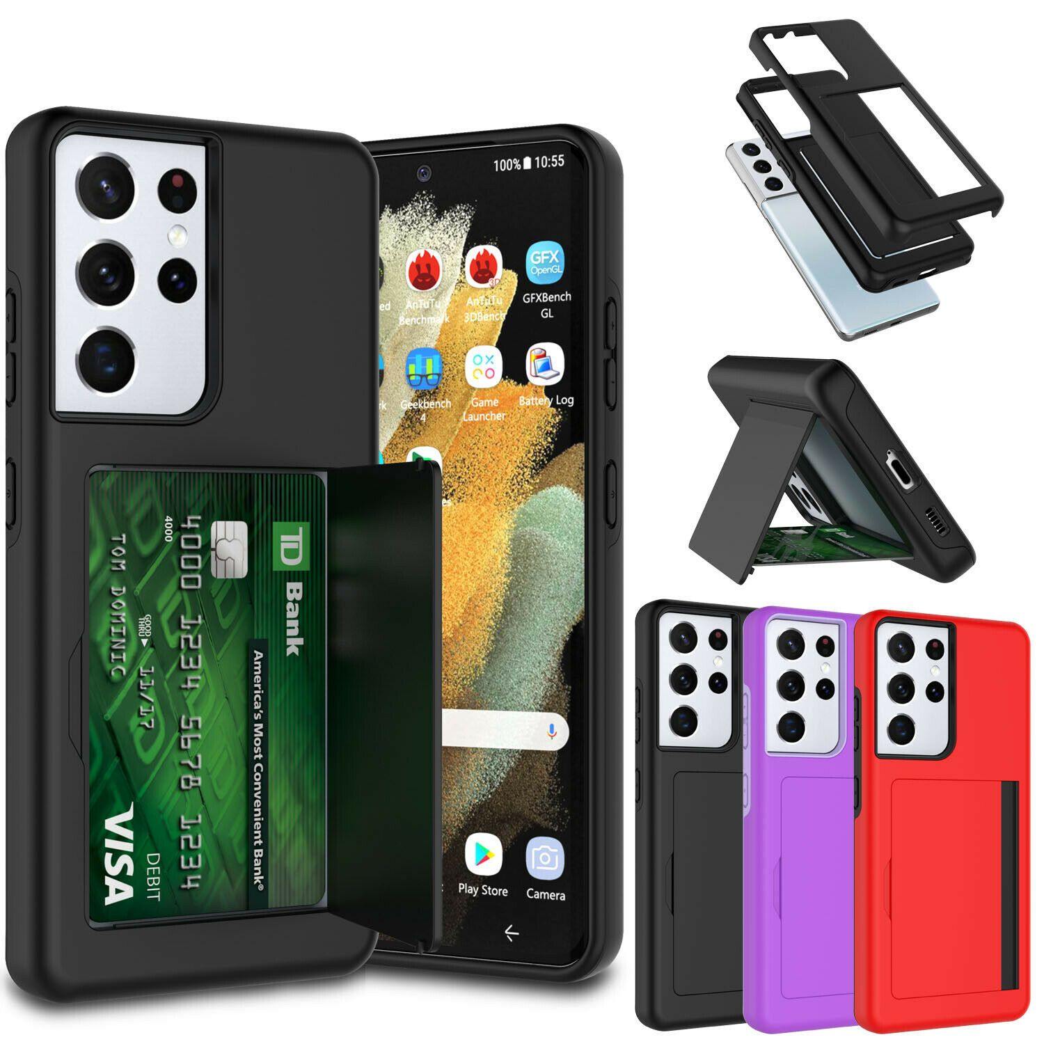 Wallet Case with Card Holder for Samsung Galaxy S21 Plus S21 Ultra 5G - carolay.co