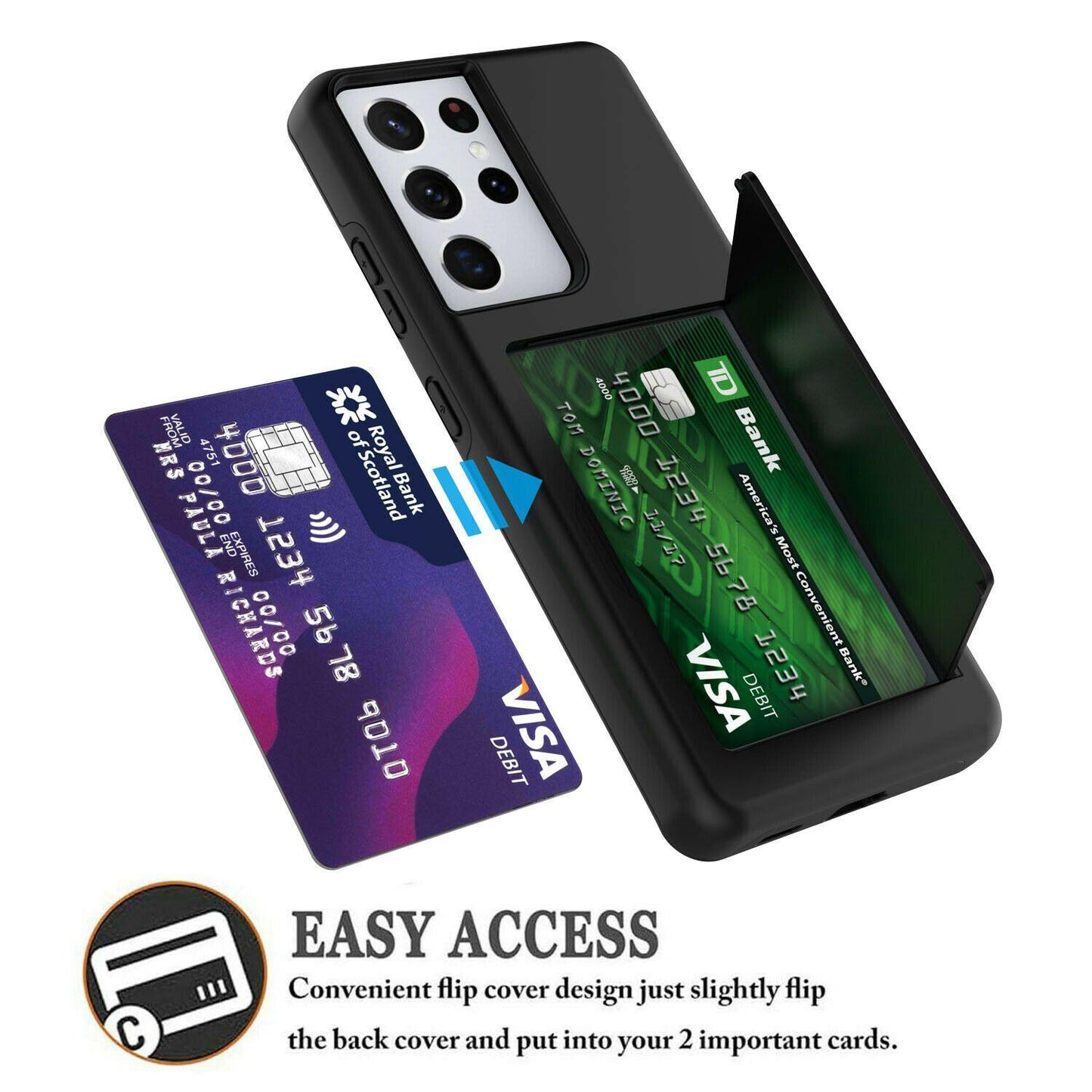 Wallet Case with Card Holder for Samsung Galaxy S21 Plus S21 Ultra 5G - carolay.co