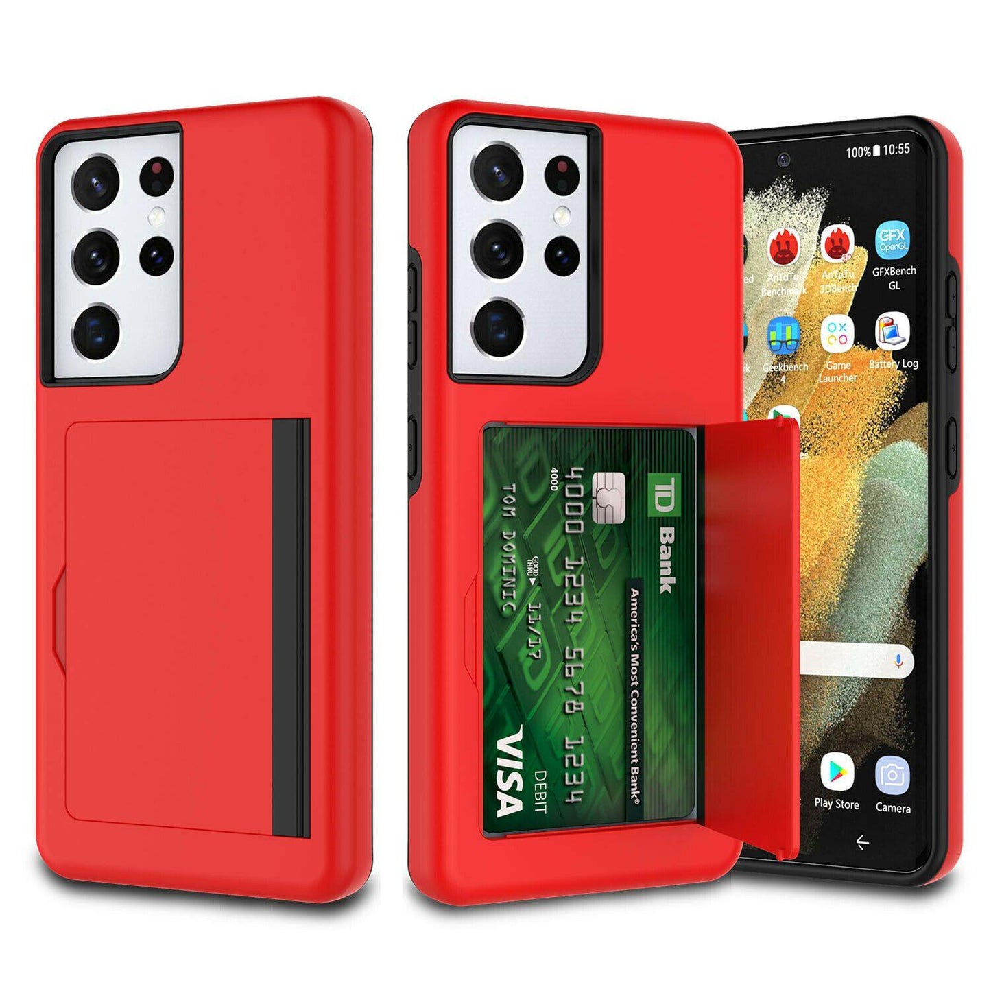 Wallet Case with Card Holder for Samsung Galaxy S21 Plus S21 Ultra 5G - carolay.co