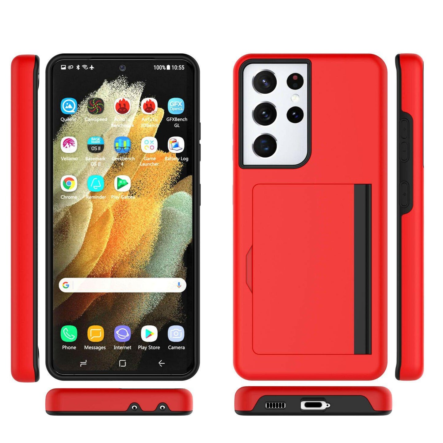 Wallet Case with Card Holder for Samsung Galaxy S21 Plus S21 Ultra 5G - carolay.co