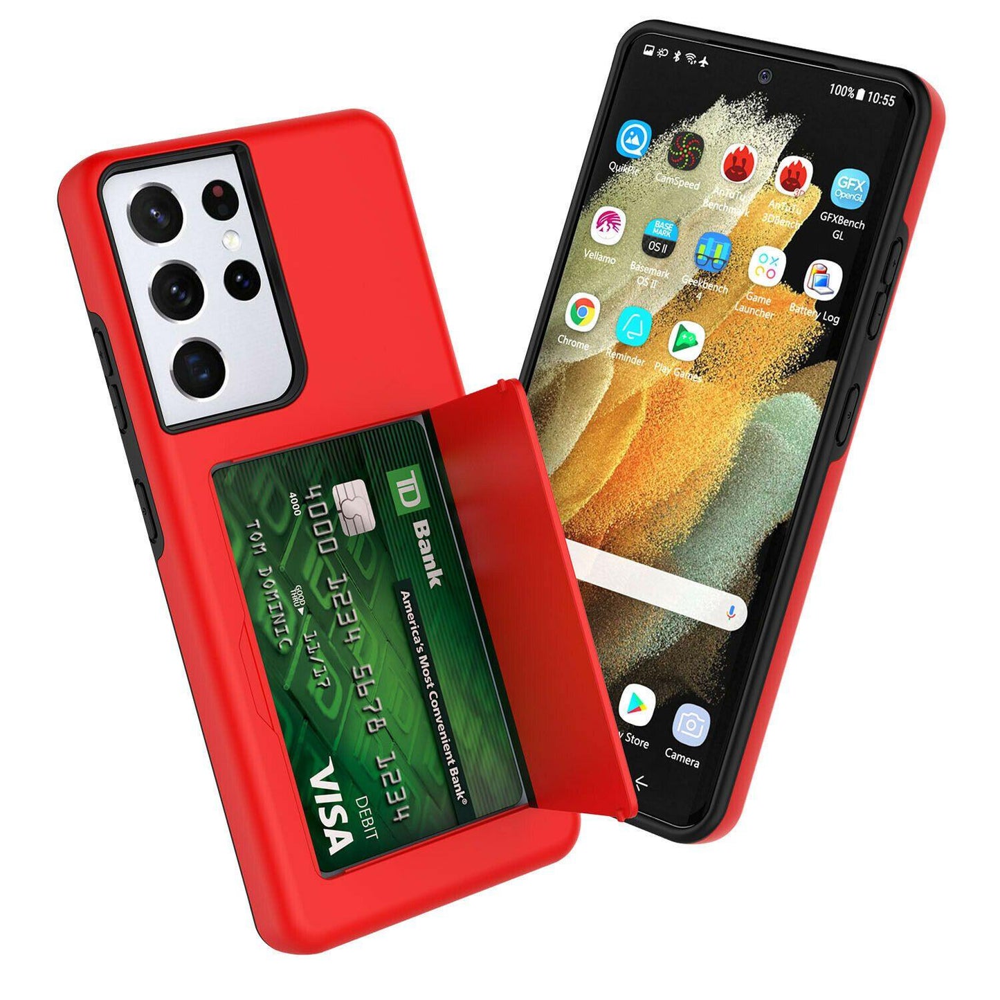 Wallet Case with Card Holder for Samsung Galaxy S21 Plus S21 Ultra 5G - carolay.co