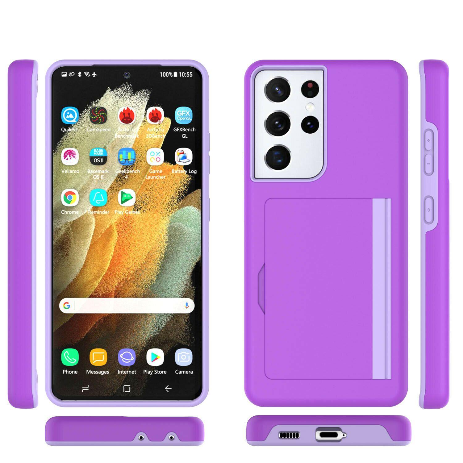 Wallet Case with Card Holder for Samsung Galaxy S21 Plus S21 Ultra 5G - carolay.co