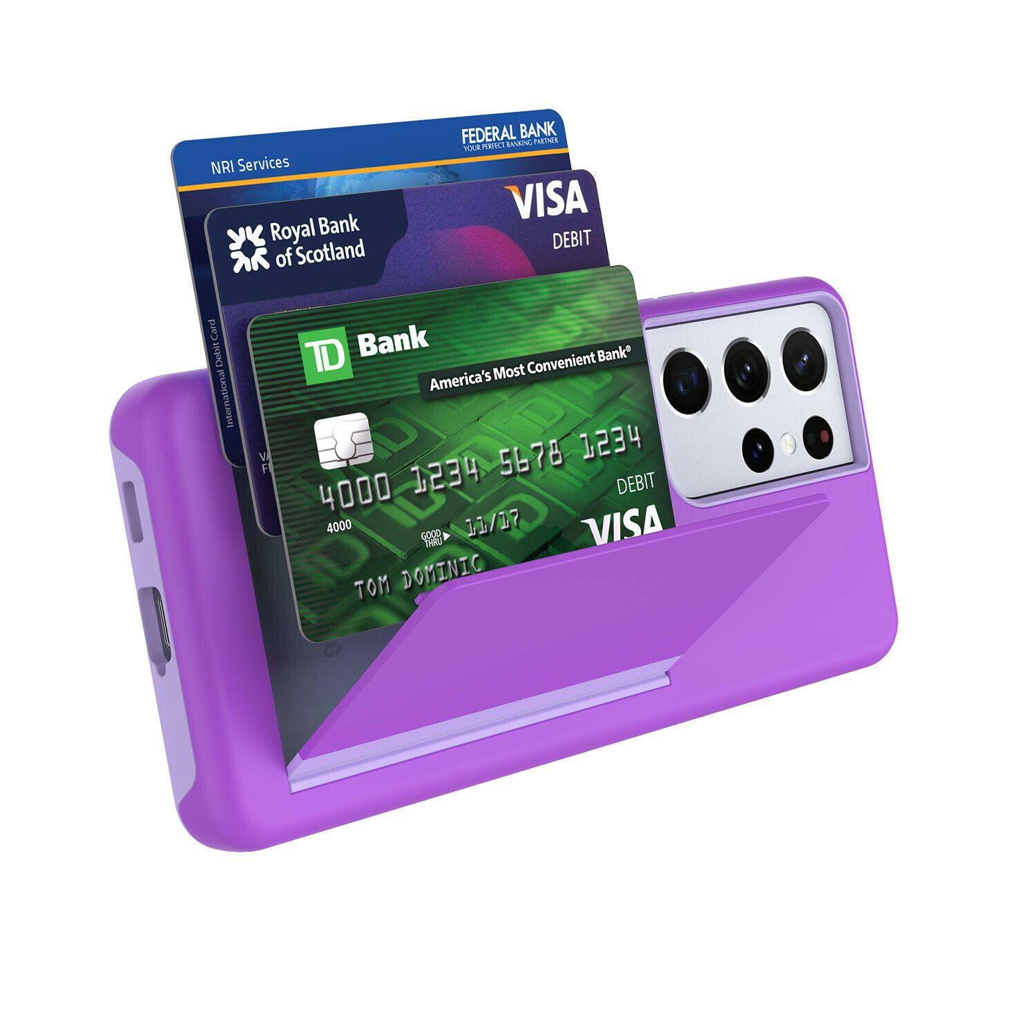 Wallet Case with Card Holder for Samsung Galaxy S21 Plus S21 Ultra 5G - carolay.co