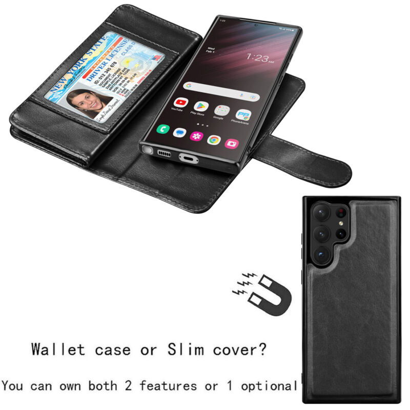 Wallet with Detachable Magnetic Case Samsung S23 - carolay.co