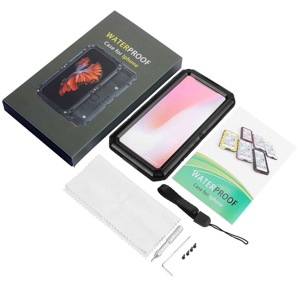 Waterproof Shockproof Case Aluminum Metal Hard For iPhone - carolay.co