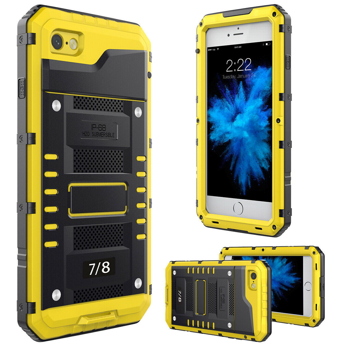 Waterproof Shockproof Case Aluminum Metal Hard For iPhone - carolay.co