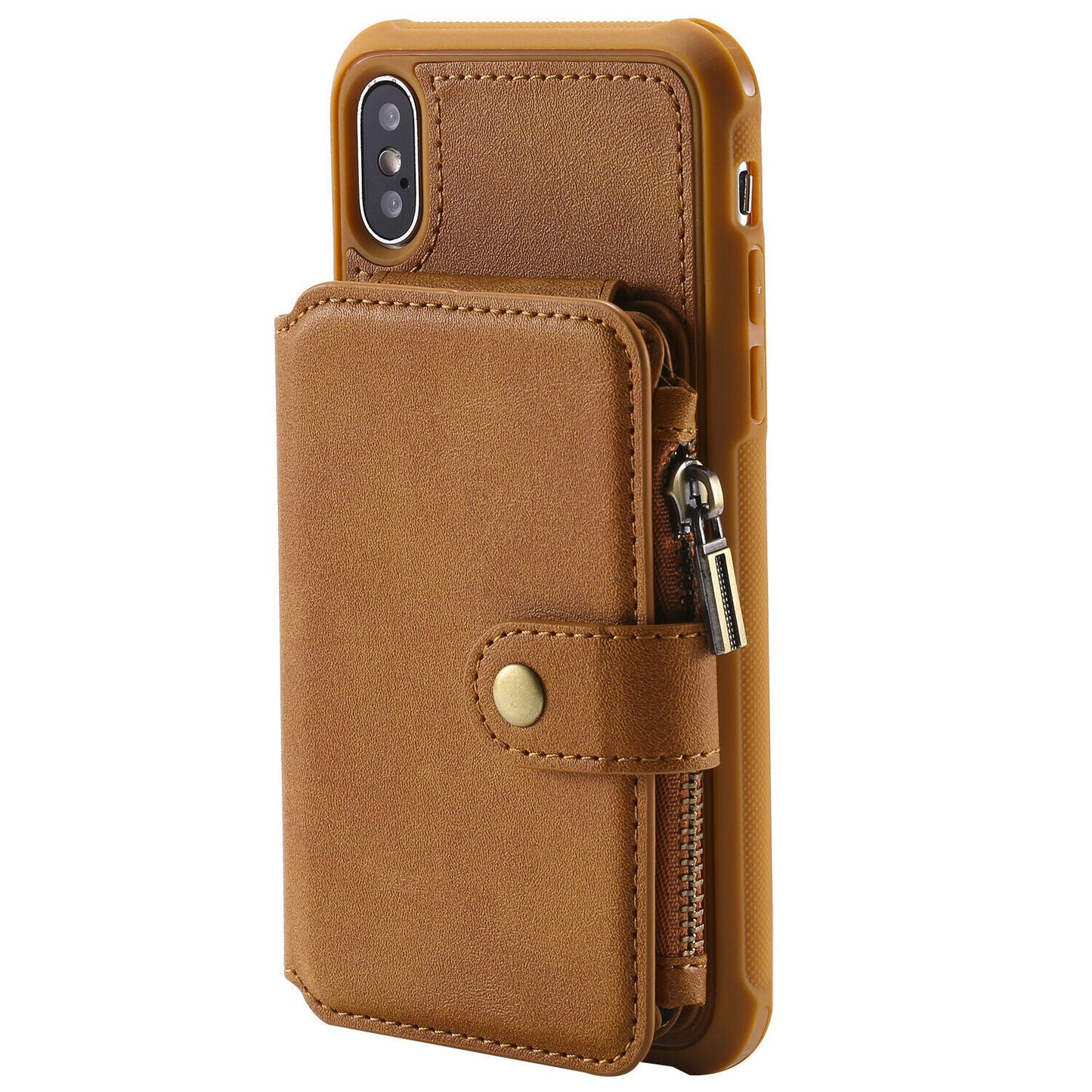 Zipper Multifunction Wallet Card Slot Leather Stand Case For iPhone - carolay.co