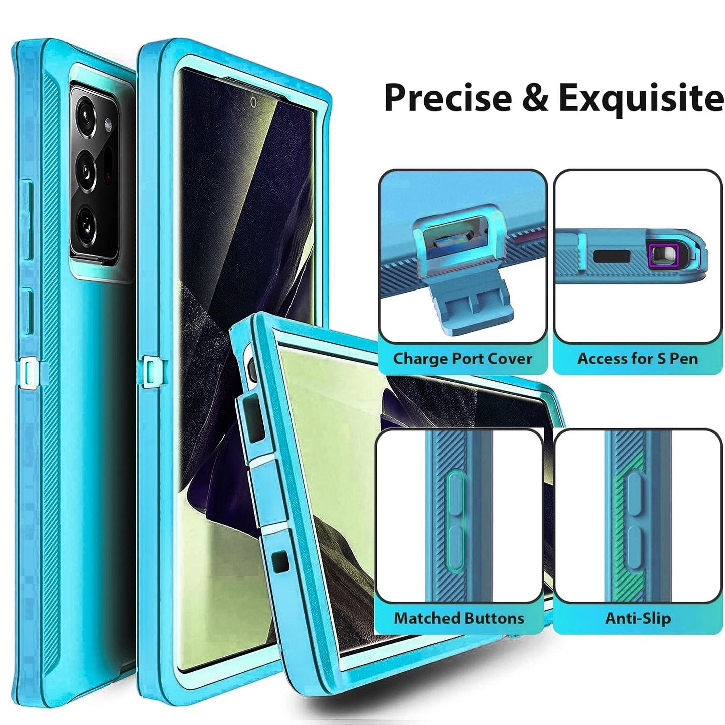 For Samsung Galaxy S25 Ultra Case S24 S23 Plus S22 S21 S20 FE Phone Cover +Glass