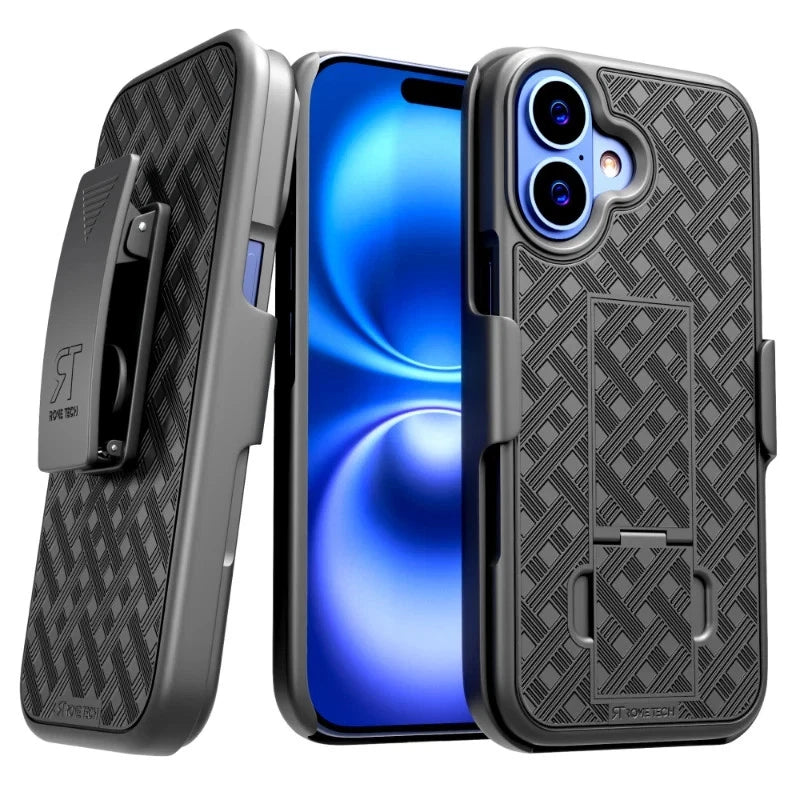 Heavy-Duty Holster Belt Clip Case for iPhone 17 Pro Max, 17 Pro & 17 Air - Rugged Protection with Built-in Kickstand
