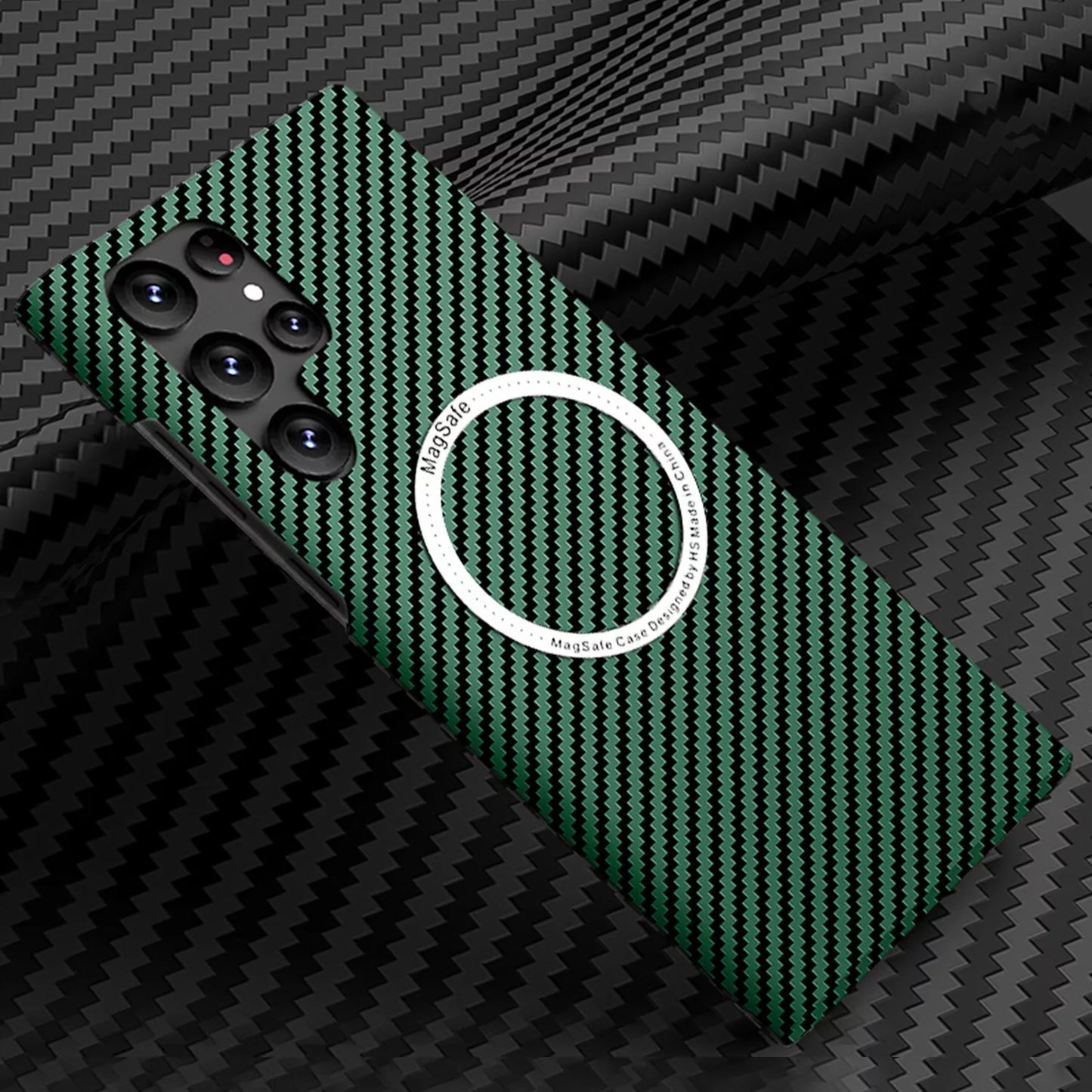 For Samsung Galaxy S25 Ultra S24 S23S22 MagSafe Case Magnetic Carbon Fiber Cover