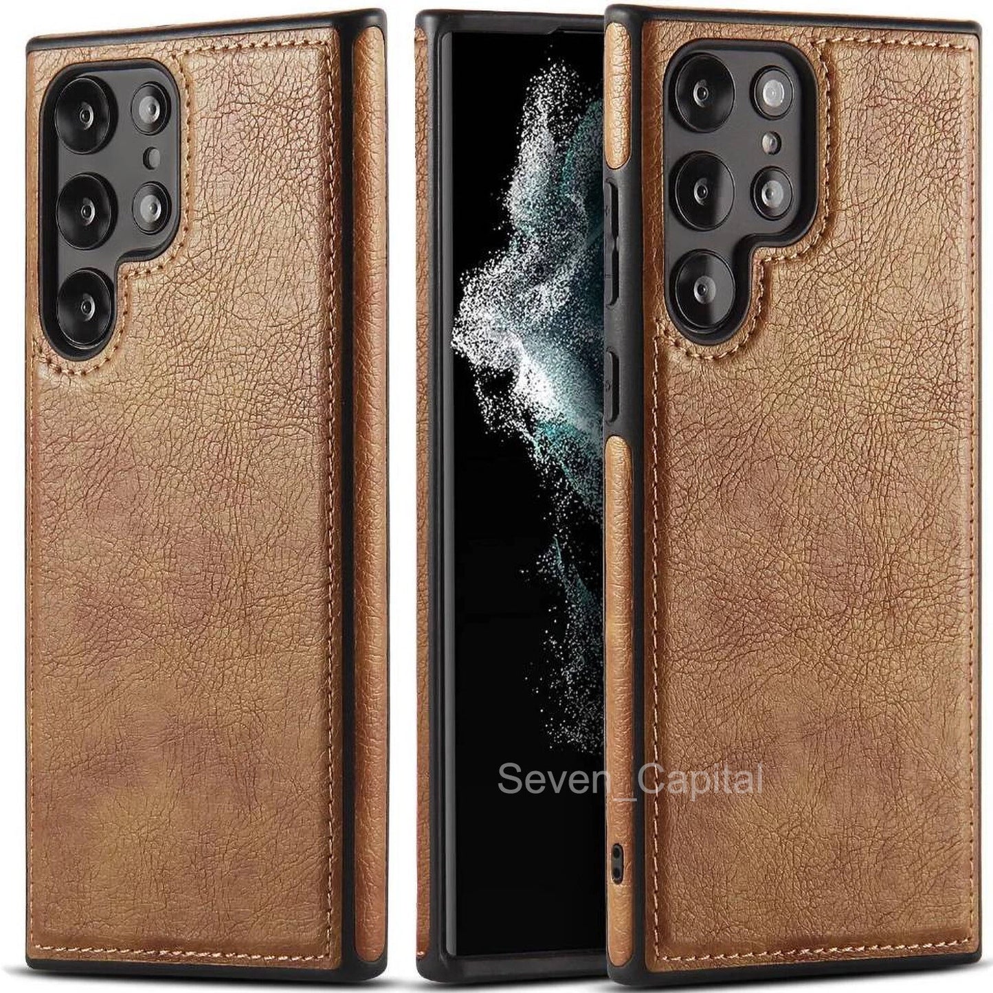 Shockproof Slim Leather Case For Samsung Galaxy S25 S24 S23 S22 Plus Ultra Cover