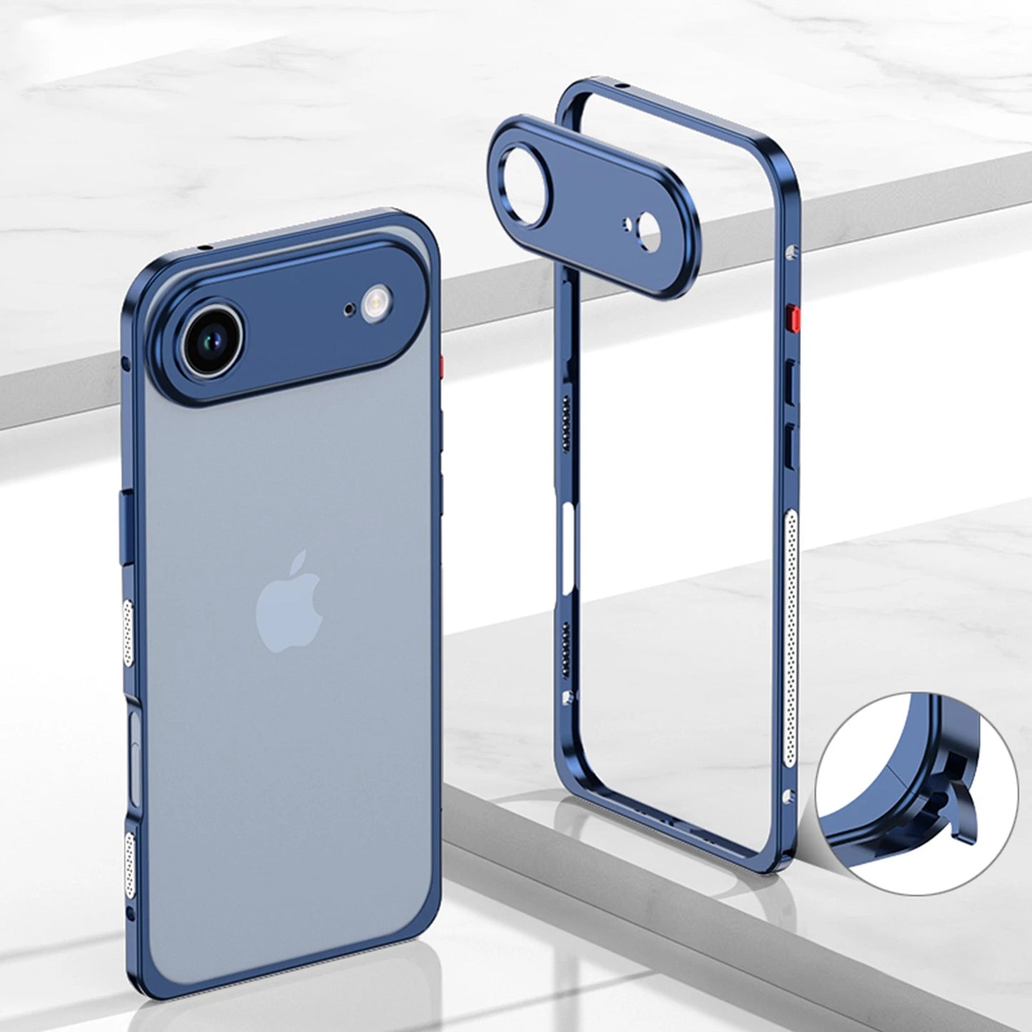 Premium Metal Bumper Case for iPhone 17 Pro Max & 17 Pro - Sleek Frame with Integrated Camera Lens Protection