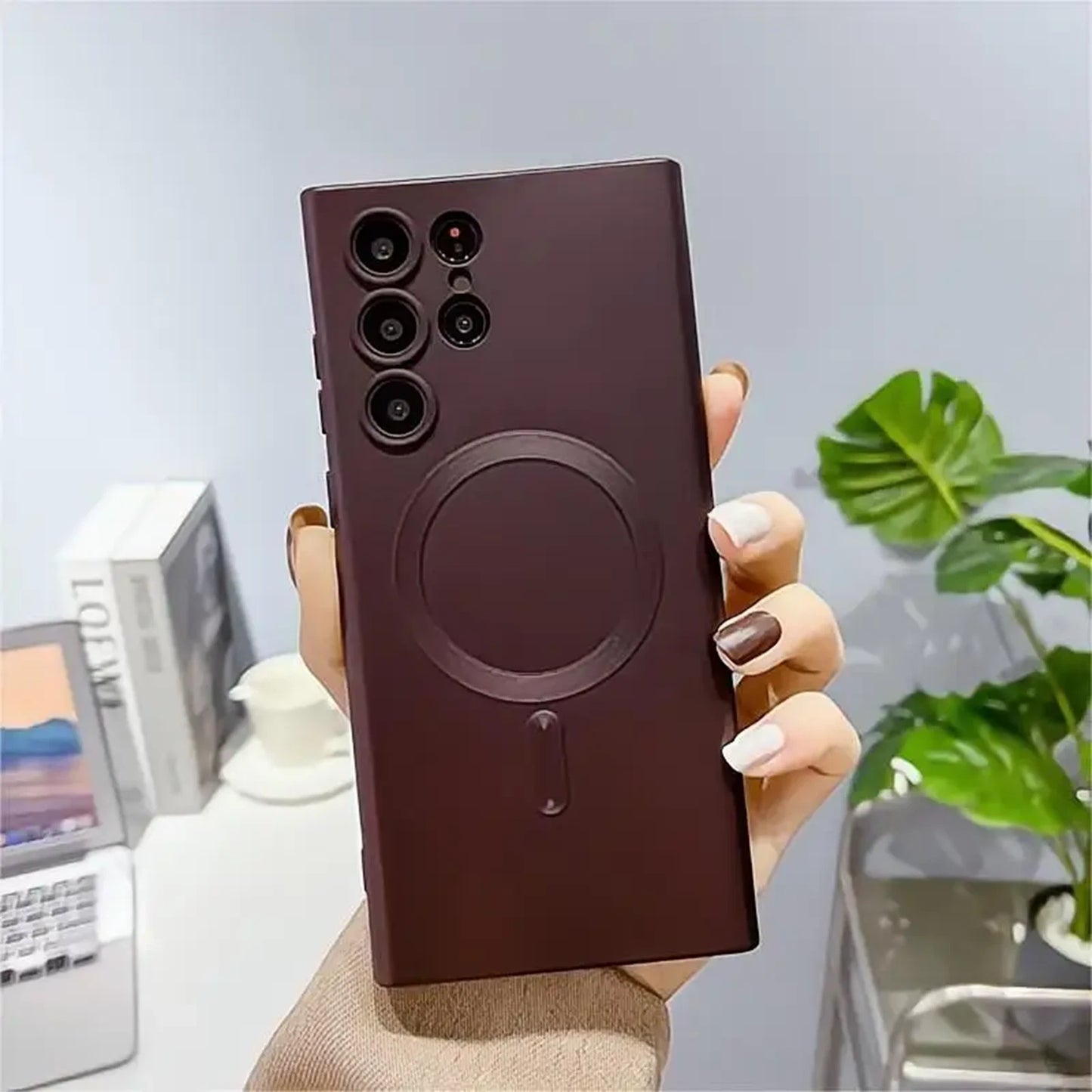 For Samsung Galaxy S25 S23 S24 Ultra S22 S21 Mag Safe Magnetic Case Lens Cover