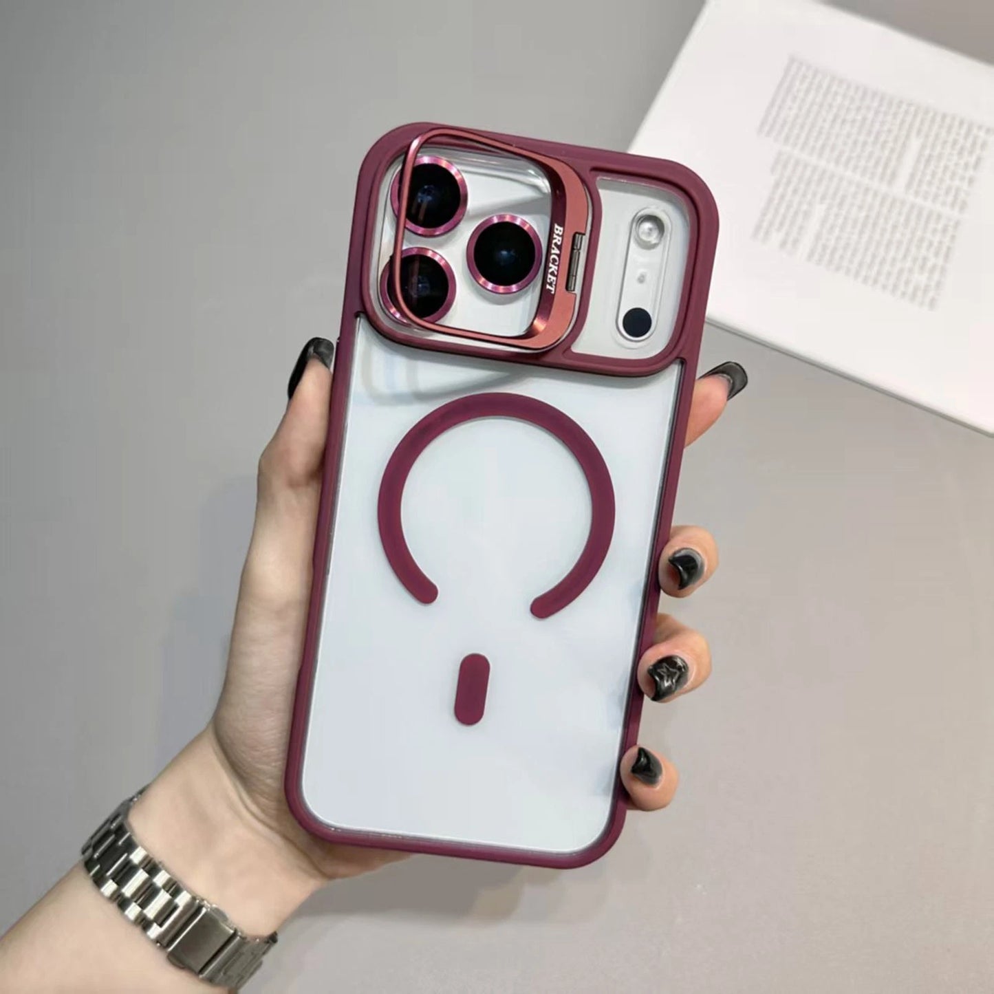 MagSafe Shockproof Case for iPhone 16 15 14 13 Pro Max with Camera Lens Cover Protection