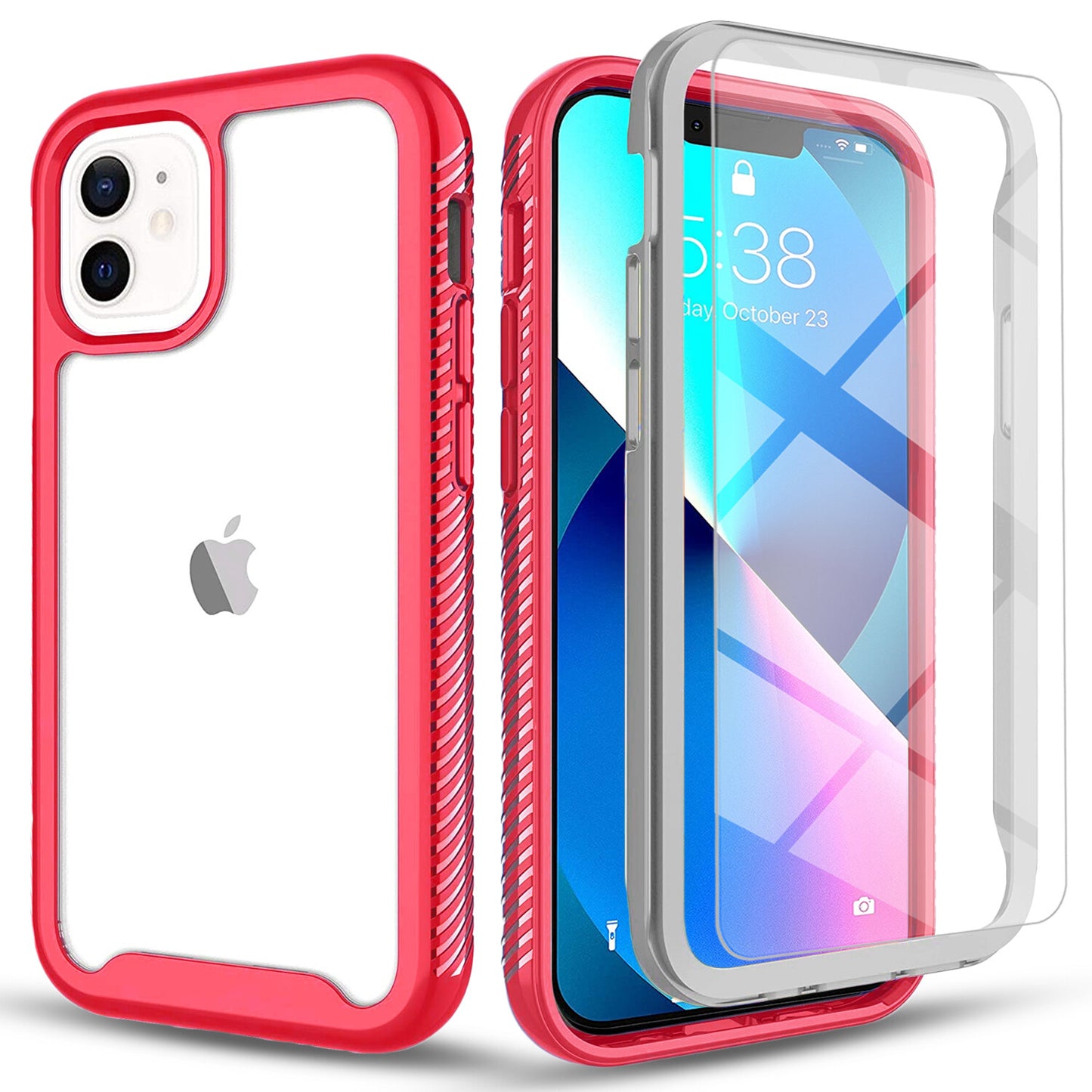 iPhone 13 Pro Max Case with Tempered Glass - Heavy Duty Full Body Shockproof Protection