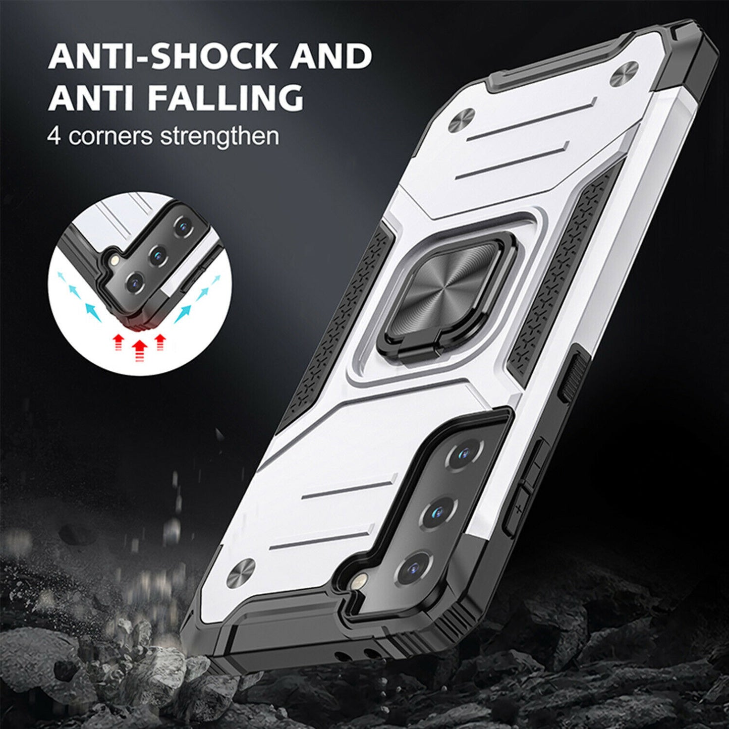Case Shockproof Magnetic Ring for Samsung Galaxy S21/Ultra/Plus - carolay.co