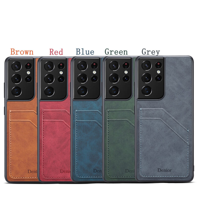 Shockproof Leather Card Holder Case Samsung S23