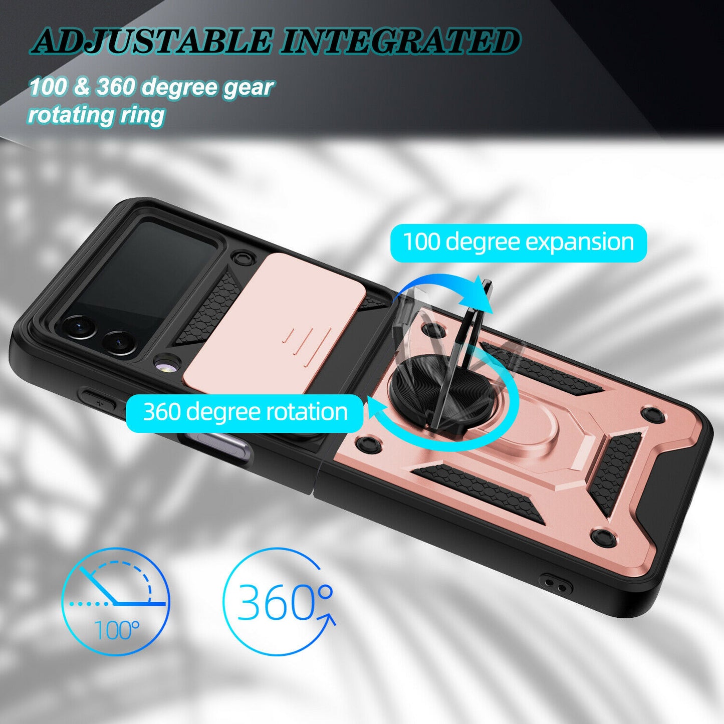 Hybrid Armor Ring Stand Case Samsung Z Flip 3 5G