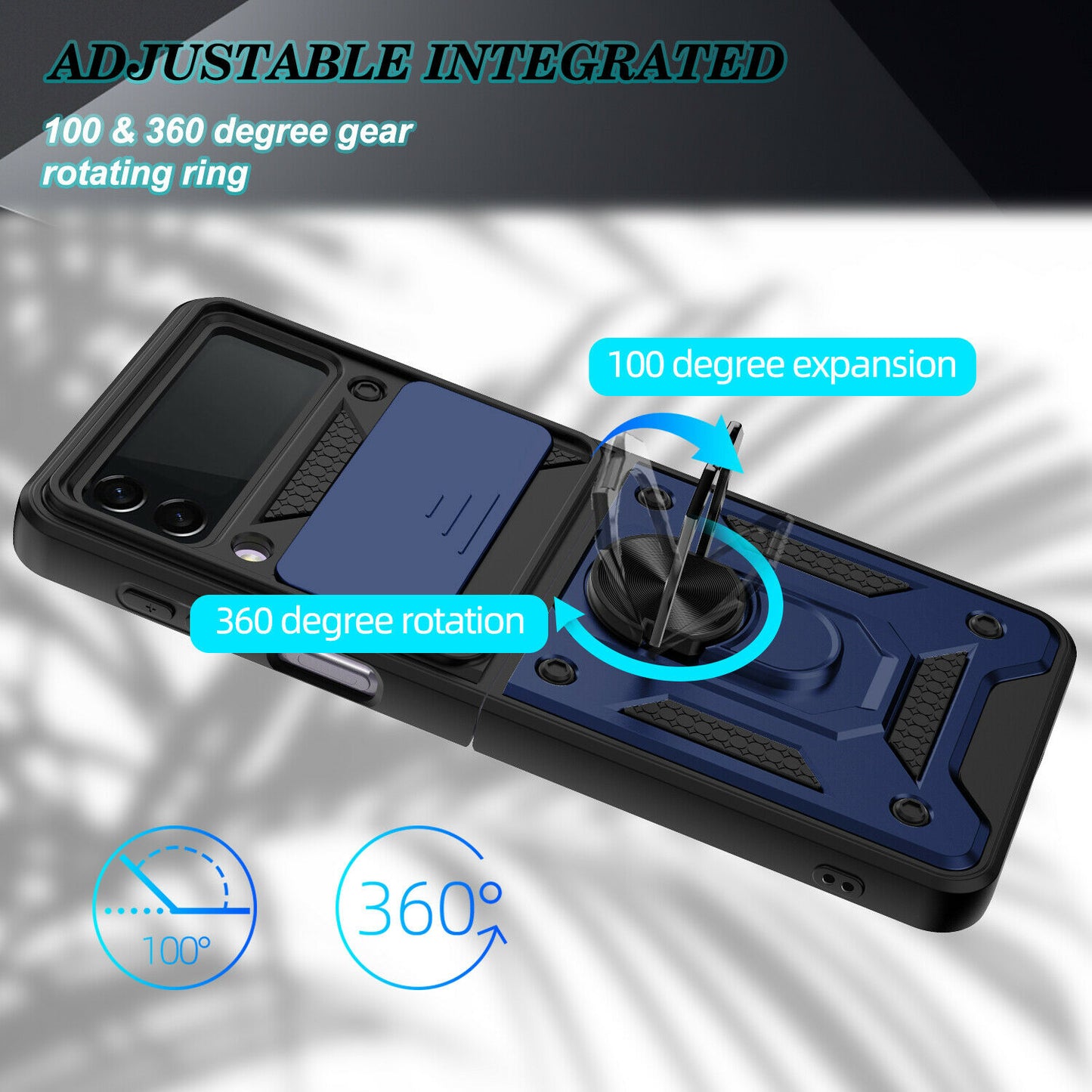 Hybrid Armor Ring Stand Case Samsung Z Flip 3 5G