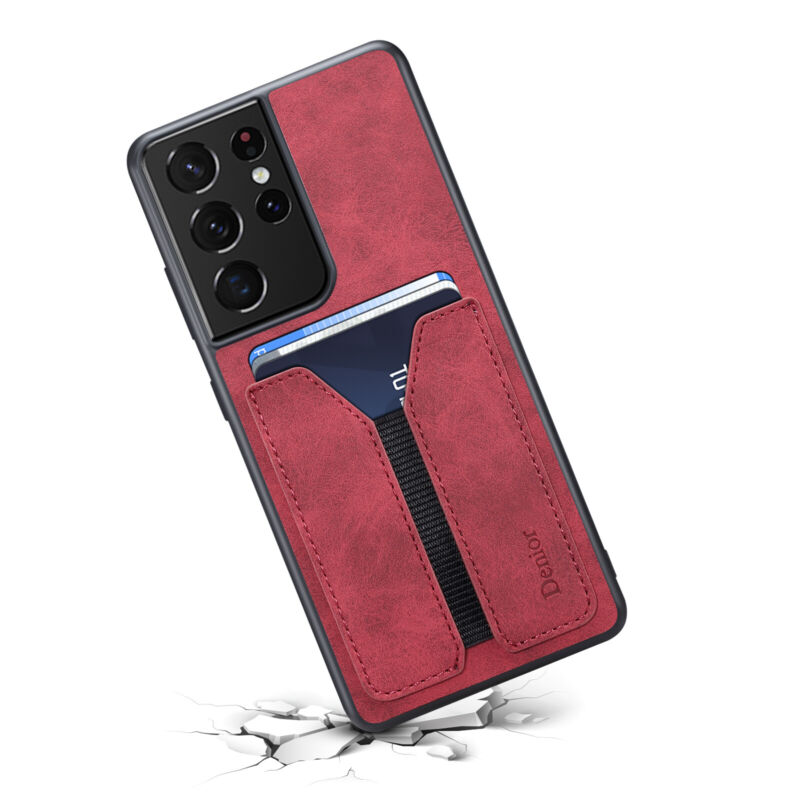 Shockproof Leather Card Holder Case Samsung S23