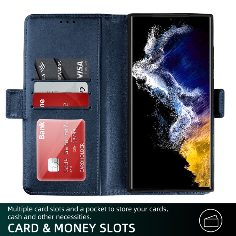 Shielding Flip Wallet Case with Card Slots Samsung S23