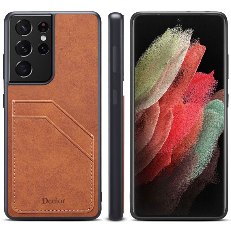 Shockproof Leather Card Holder Case Samsung S23