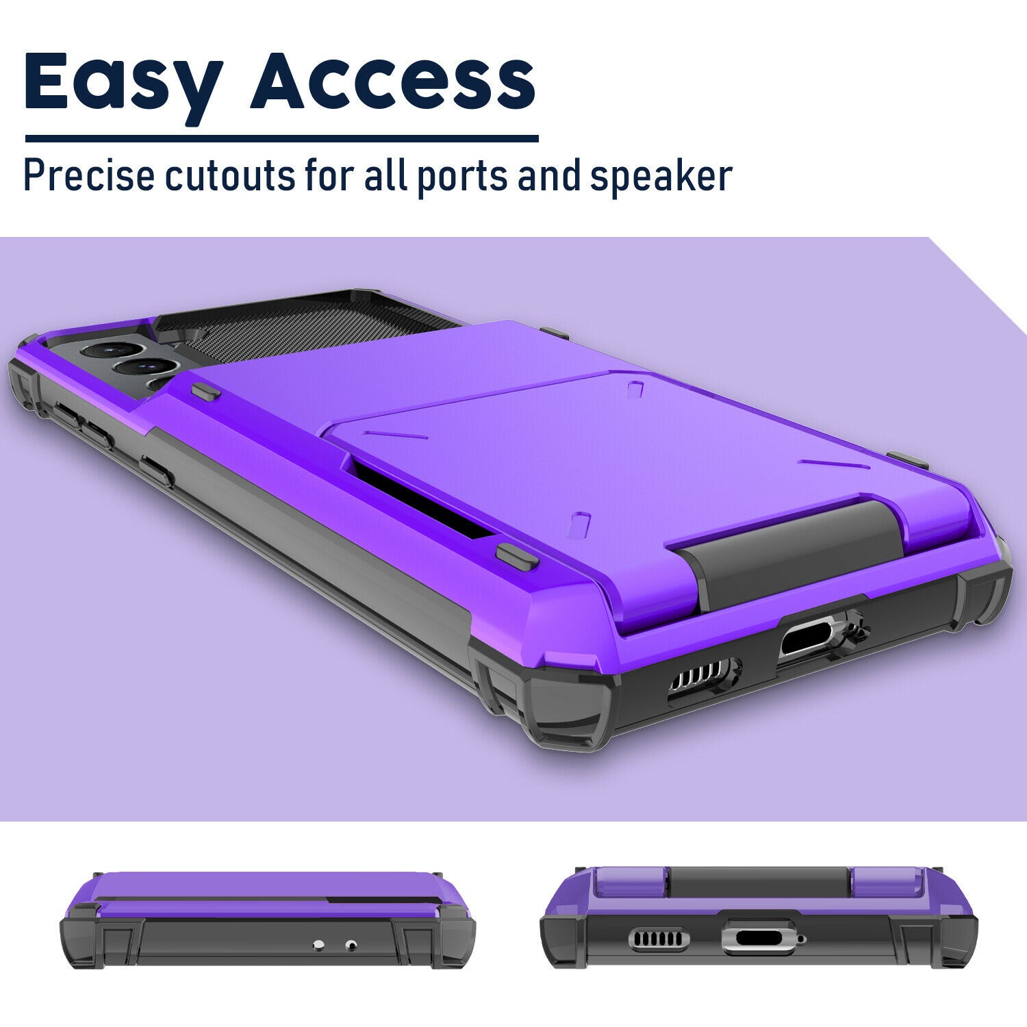 Case Card Slots Holder Wallet Rugged for Samsung Galaxy series - carolay.co