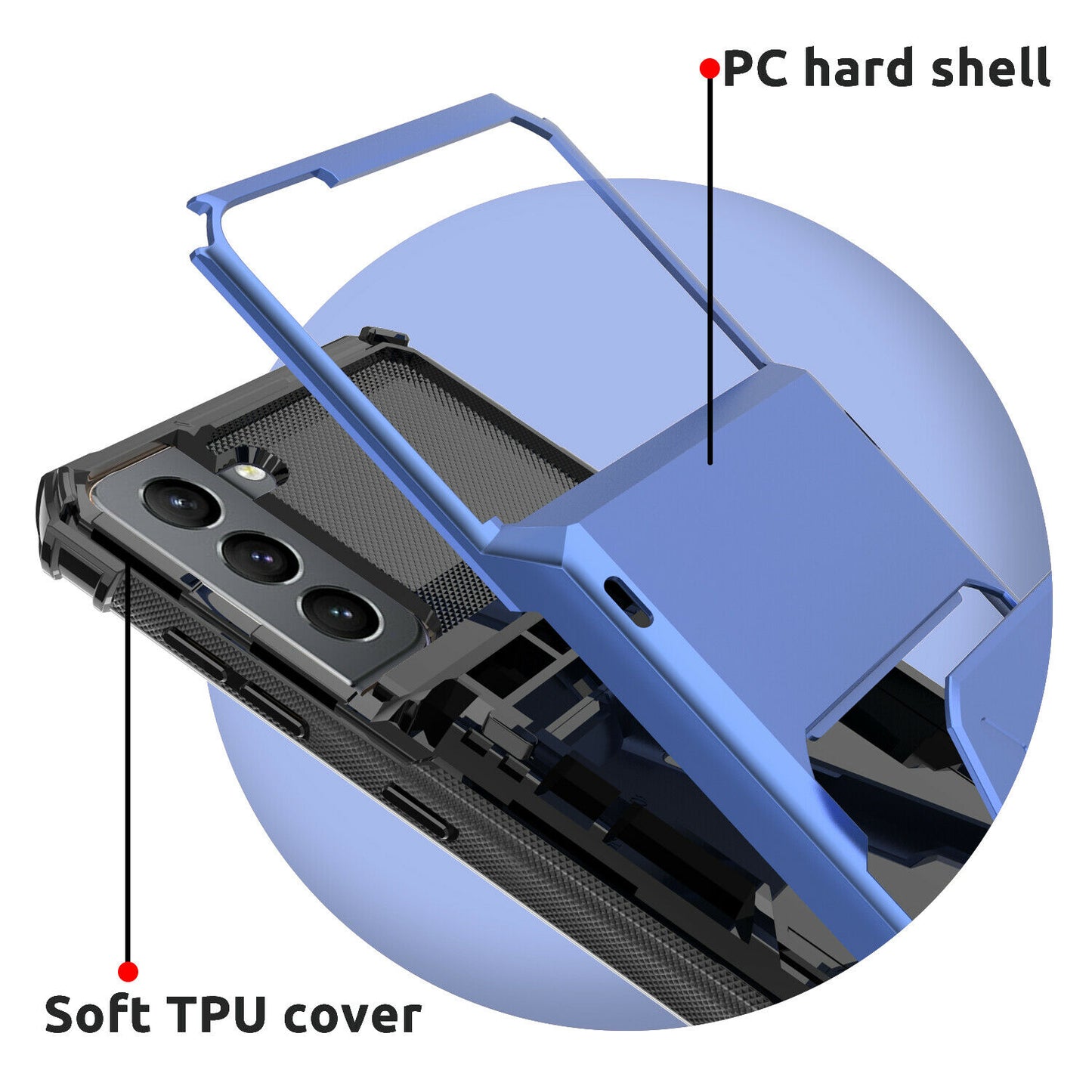 Case Card Slots Holder Wallet Rugged for Samsung Galaxy series - carolay.co