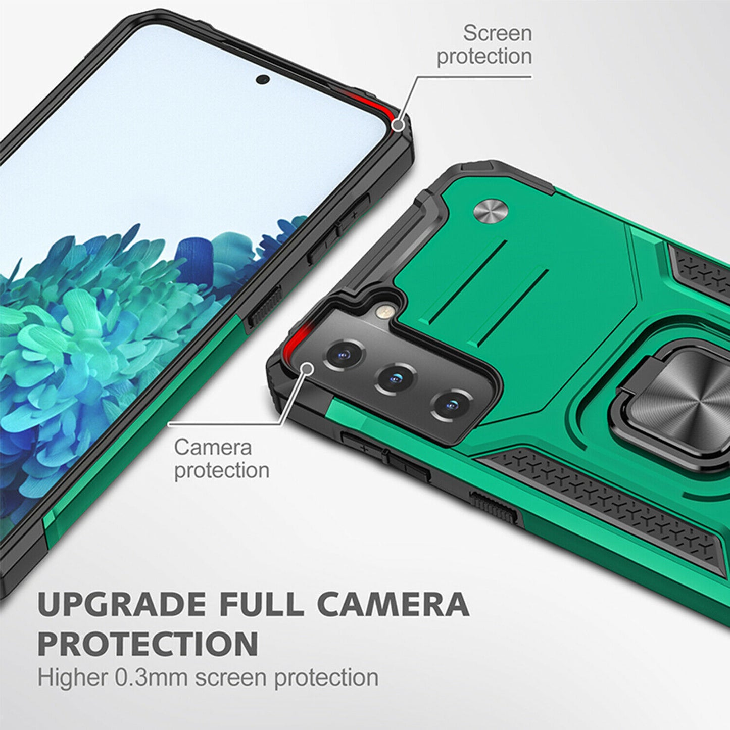 Case Shockproof Magnetic Ring for Samsung Galaxy S21/Ultra/Plus - carolay.co