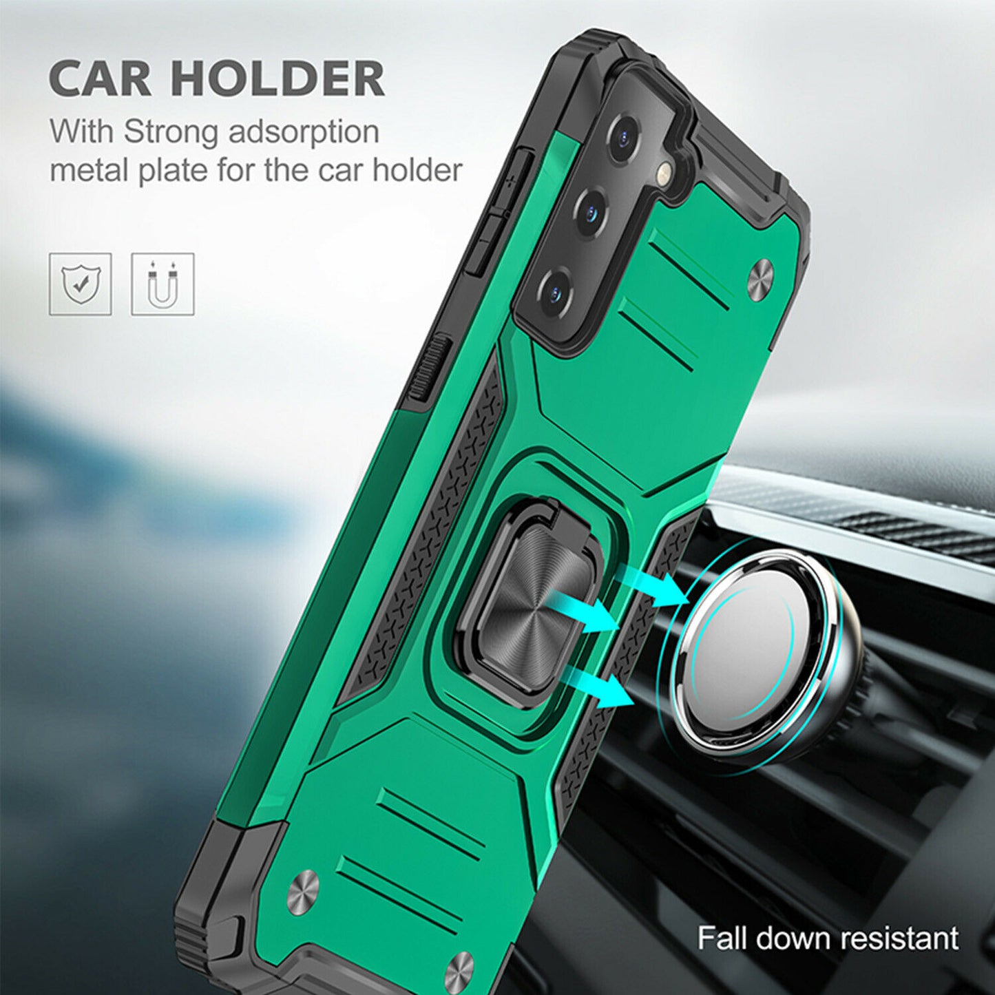 Case Shockproof Magnetic Ring for Samsung Galaxy S21/Ultra/Plus - carolay.co
