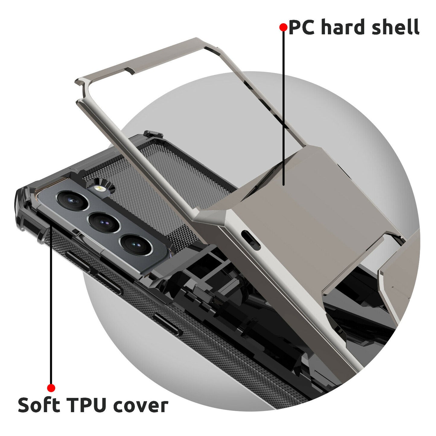 Case Card Slots Holder Wallet Rugged for Samsung Galaxy series - carolay.co