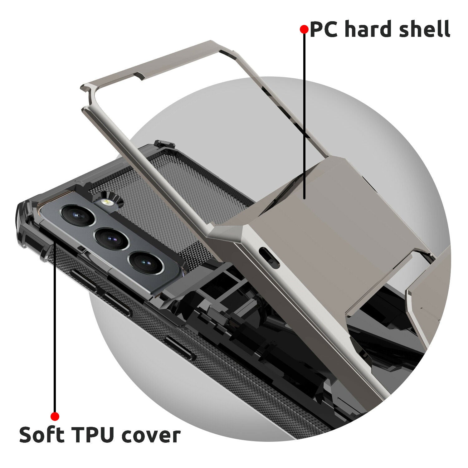 Case Card Slots Holder Wallet Rugged for Samsung Galaxy series - carolay.co