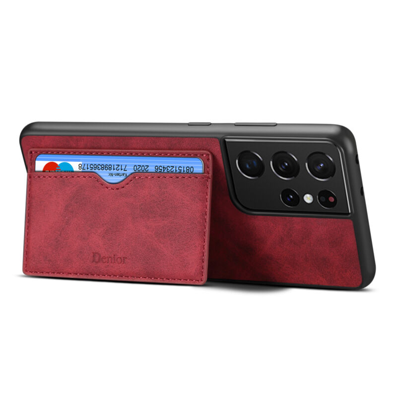 Shockproof Leather Card Holder Case Samsung S23