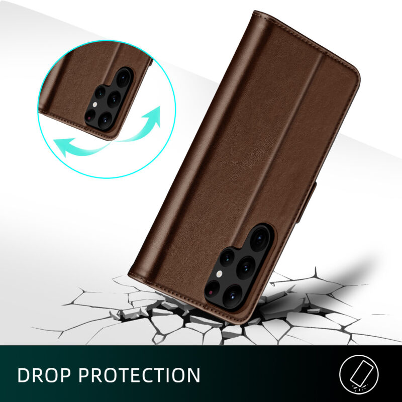 Shielding Flip Wallet Case with Card Slots Samsung S23
